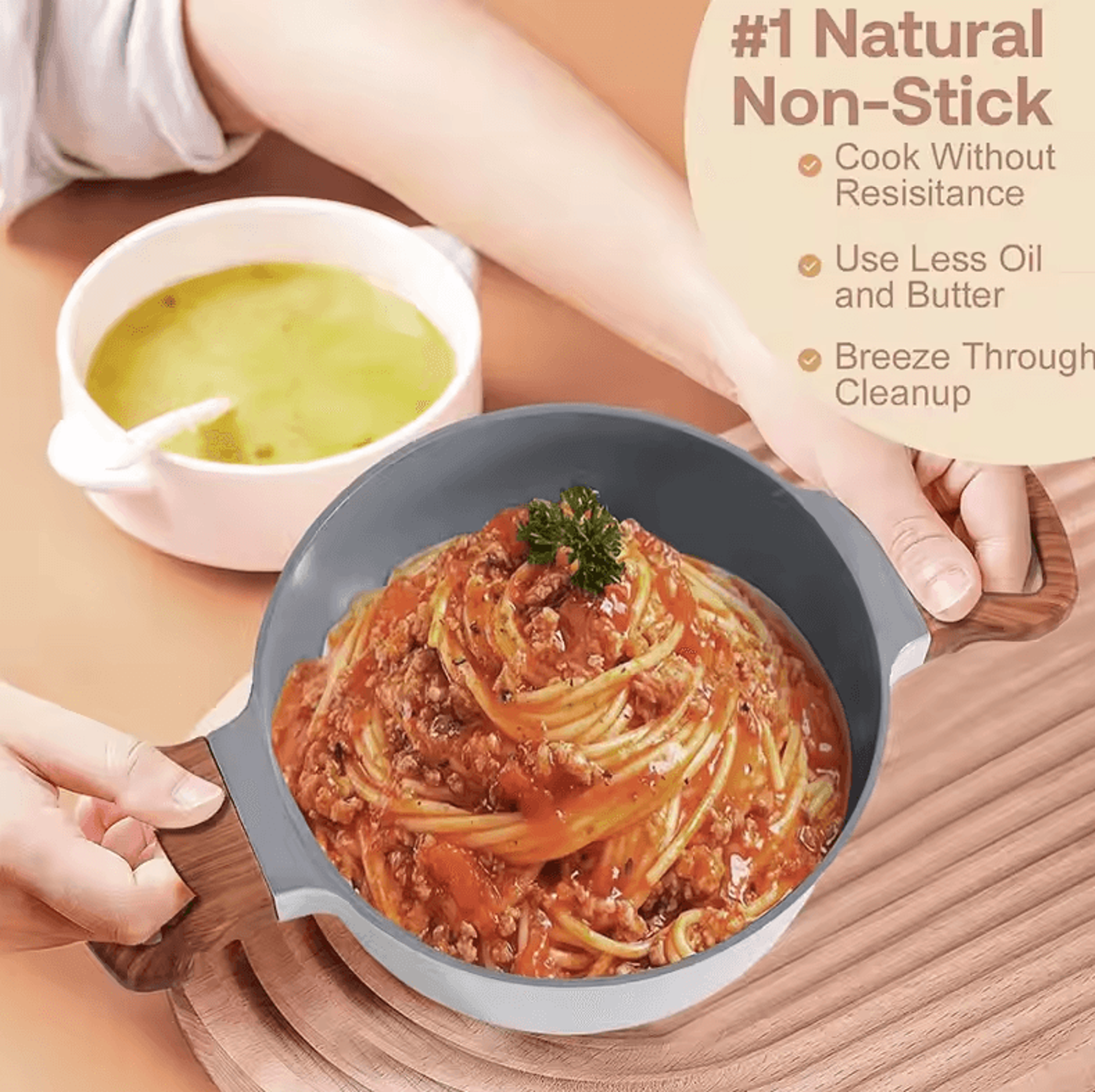 Ceramic Nonstick Soup Pot  26 L Healthy Casserole  Pasta Pot With Glass Lid 4