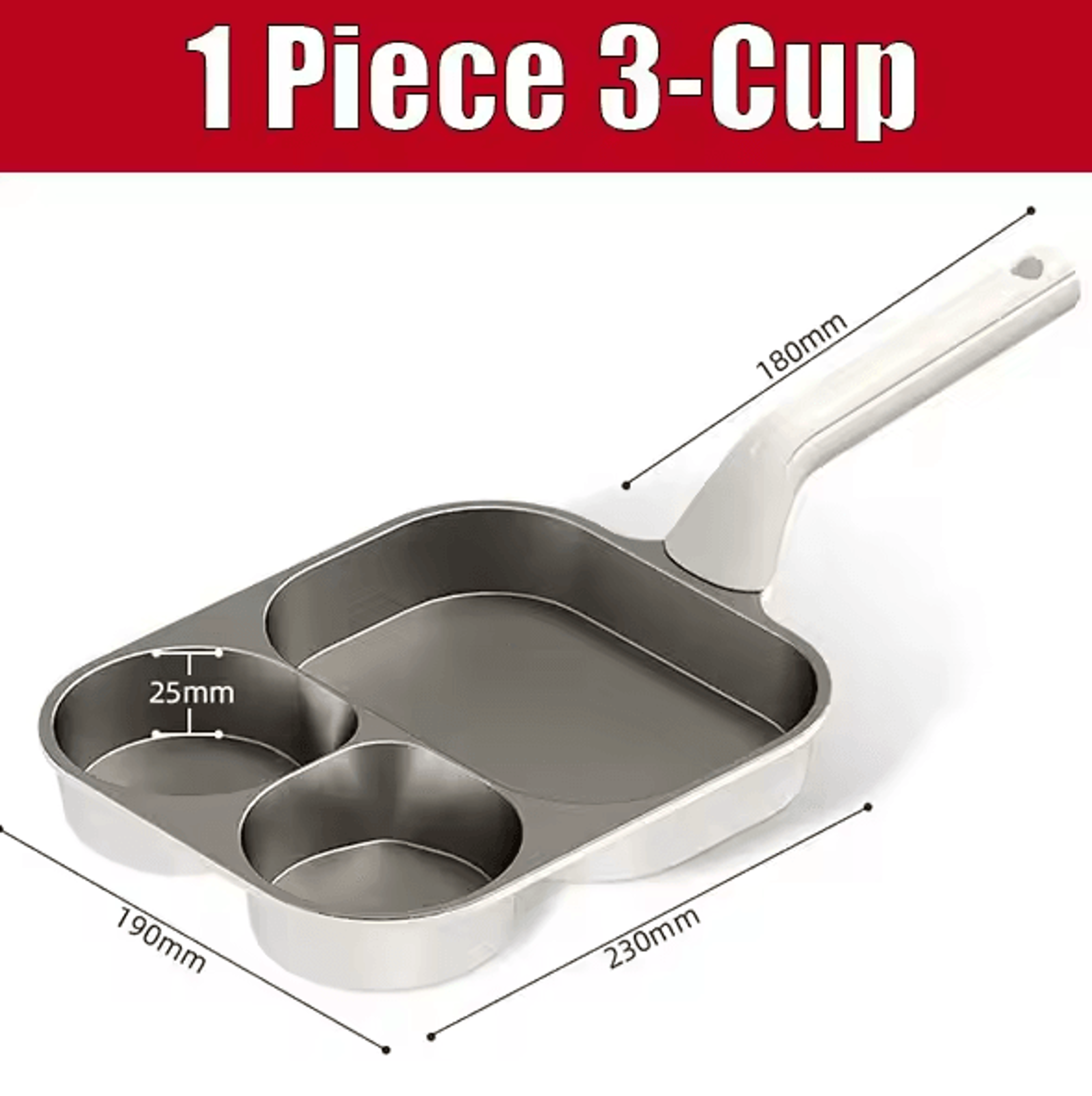 4in1 Egg Frying Pan  Titanium Nonstick Breakfast Skillet With Ergonomic Handle 6