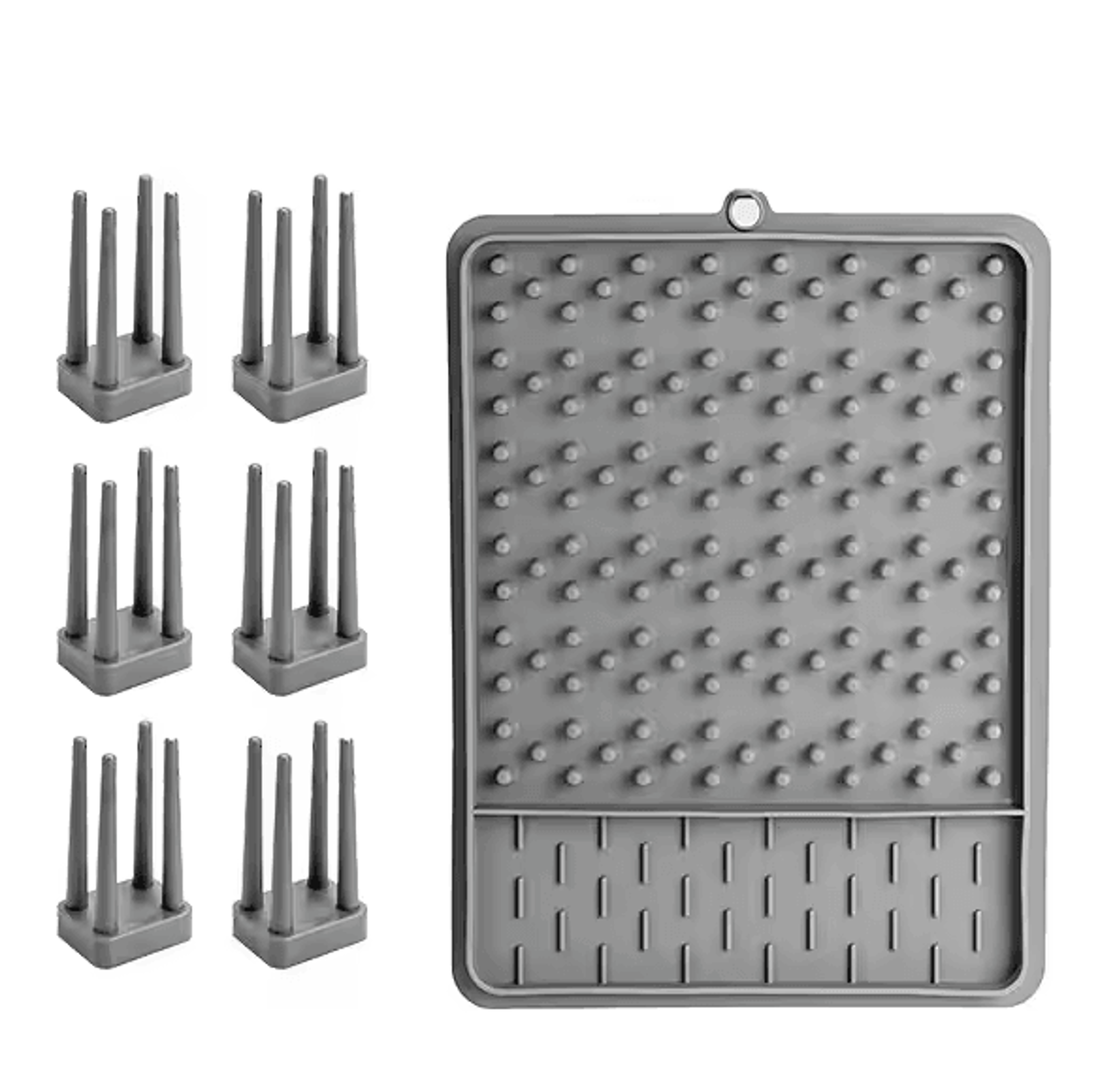 Adjustable Silicone Dish Drying Rack  Kitchen Dish Drainer Organizer 6