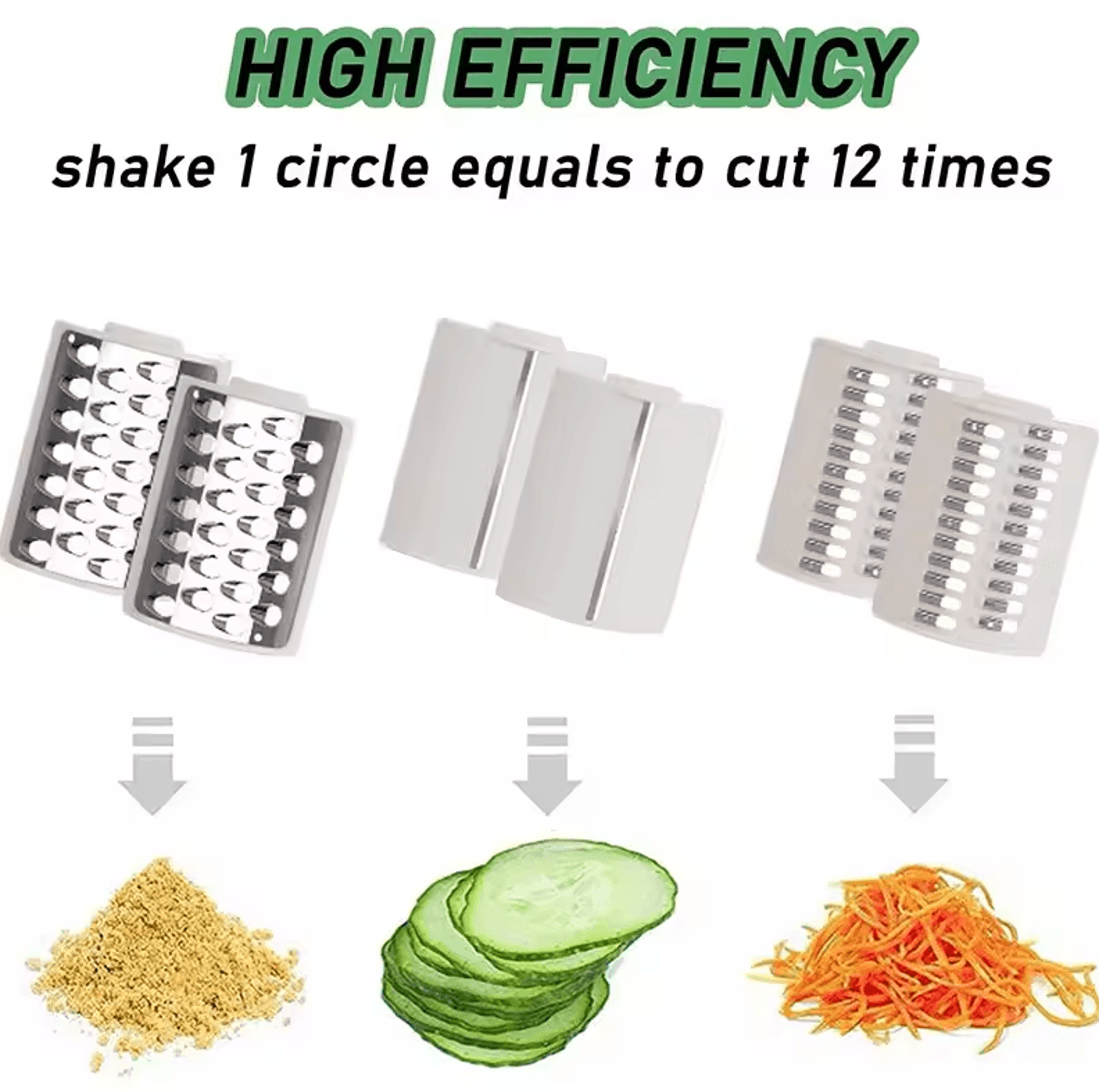 Rotary Cheese Grater Shredder  Hand Crank Kitchen Mandolin With 3 Drum Blades 2