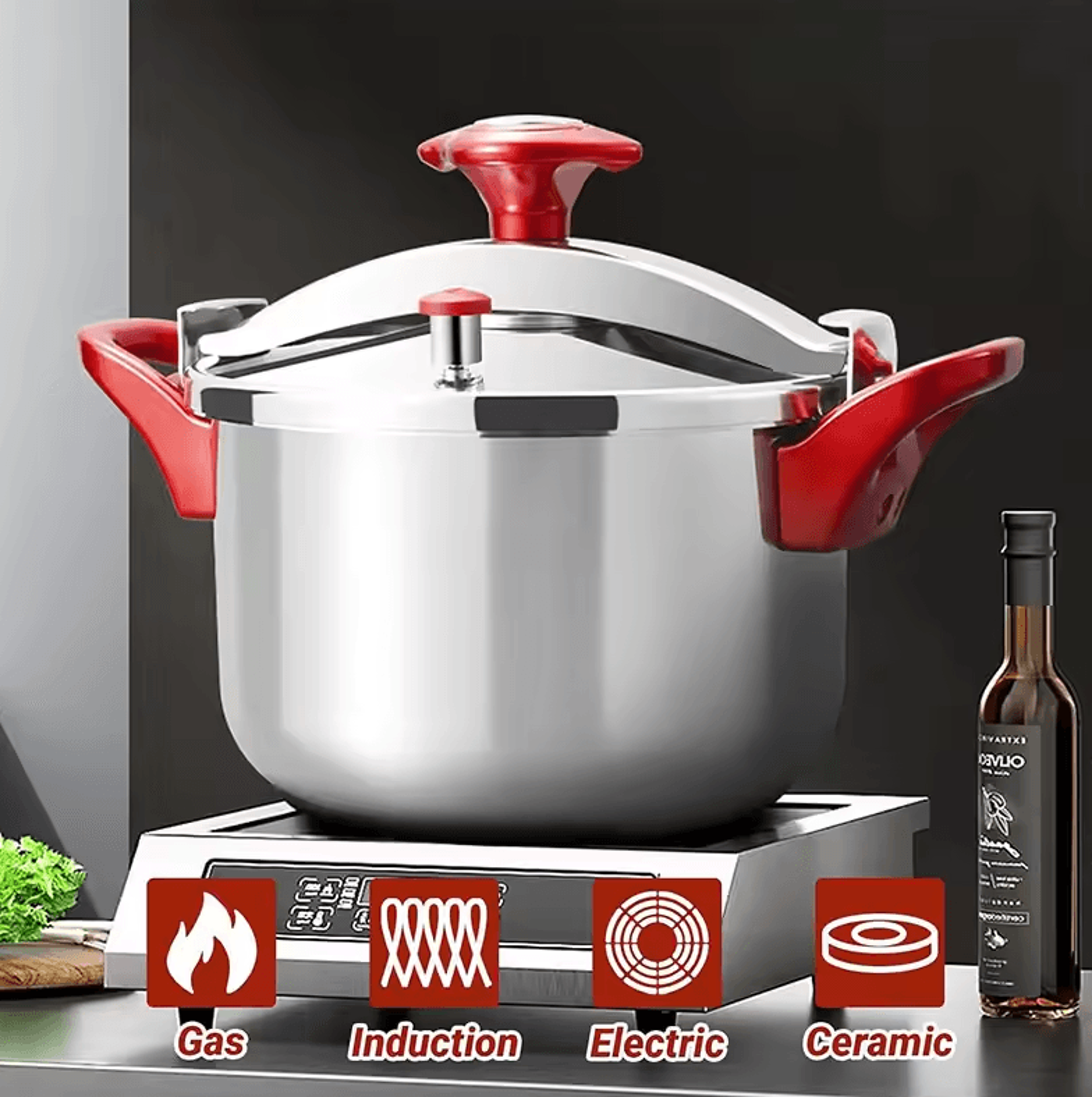Premium Stainless Steel Pressure Cooker  3L6L8L Large Capacity Cooker 0