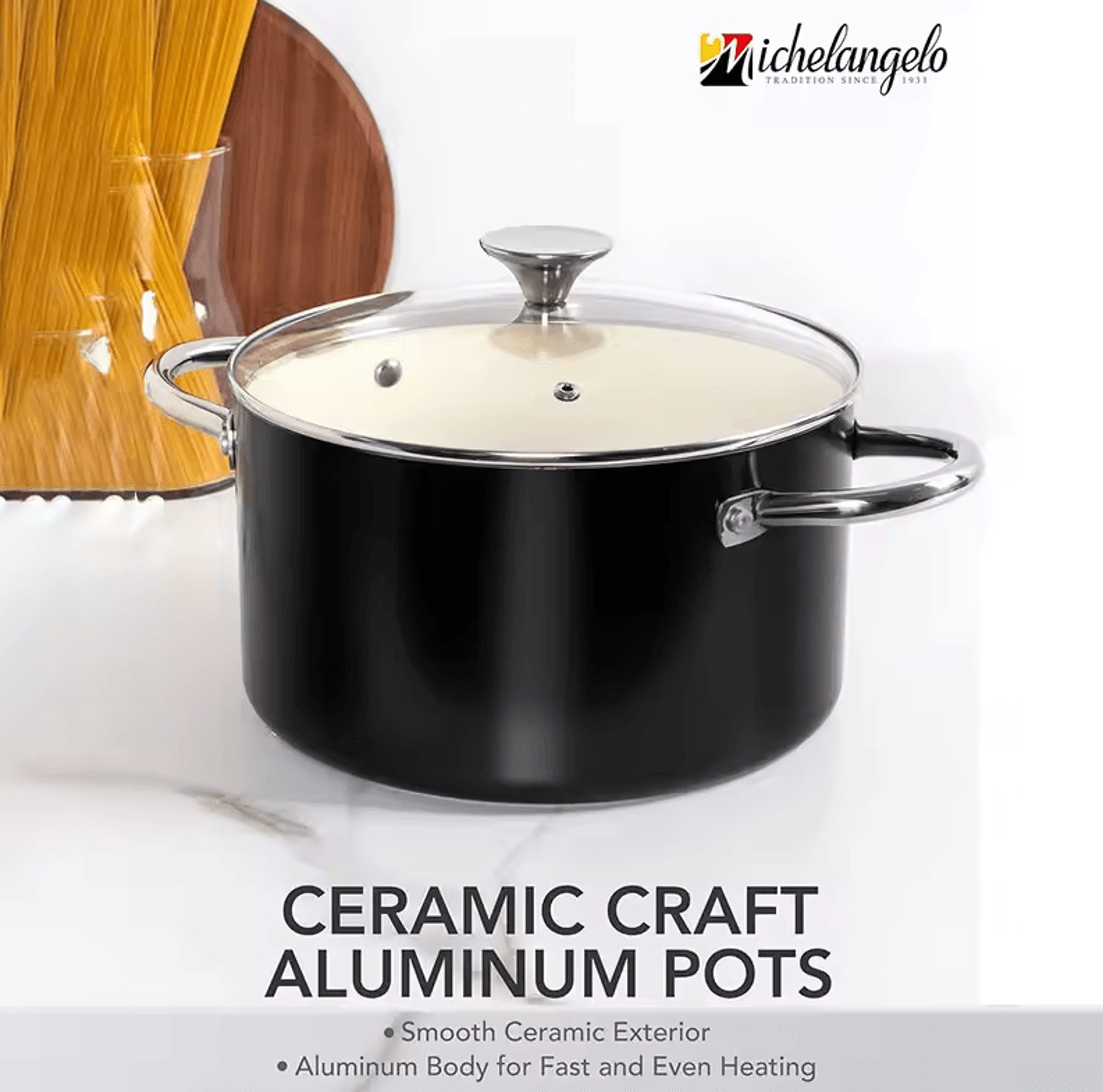 6 Quart Nonstick Ceramic Coated Soup  Stock Pot  Induction Cooking Pot 4