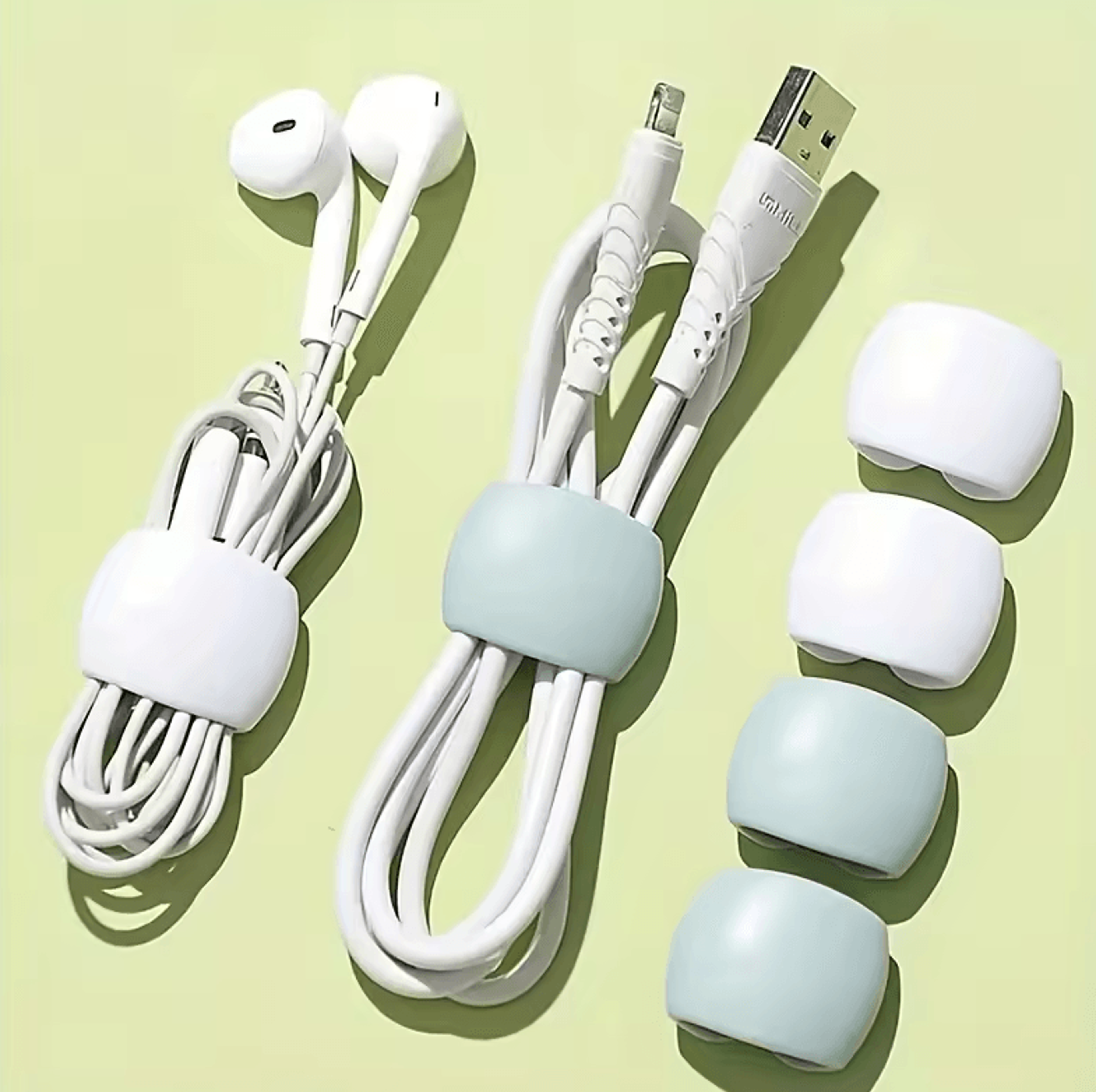 6Piece Silicone Cable Organizers  Multifunctional Cord Wraps For Earphones  Charging Cables 0