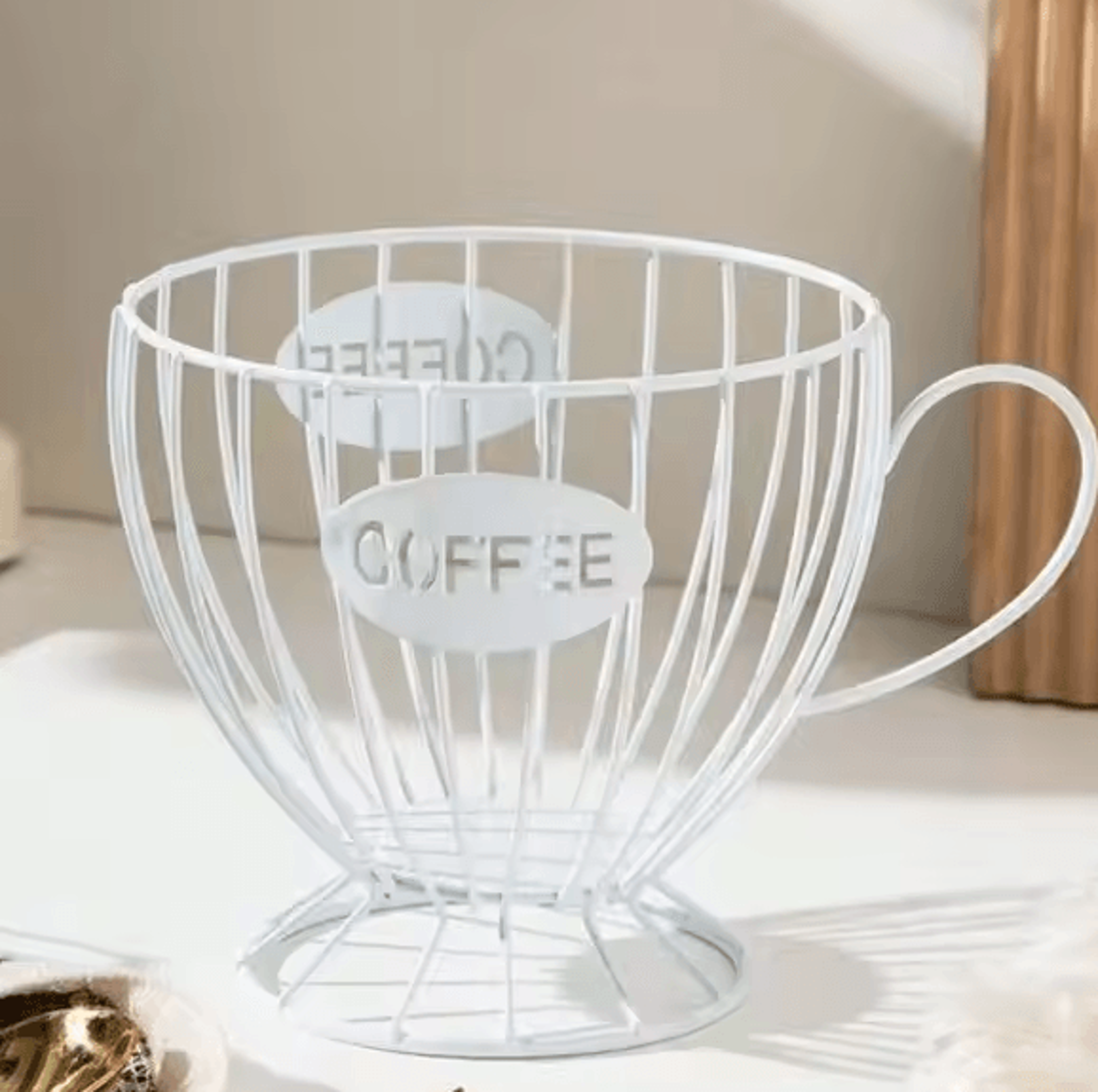 Sturdy Coffee Capsule Storage Basket  Durable Iron Frame Organizer For Capsules  Snacks 5