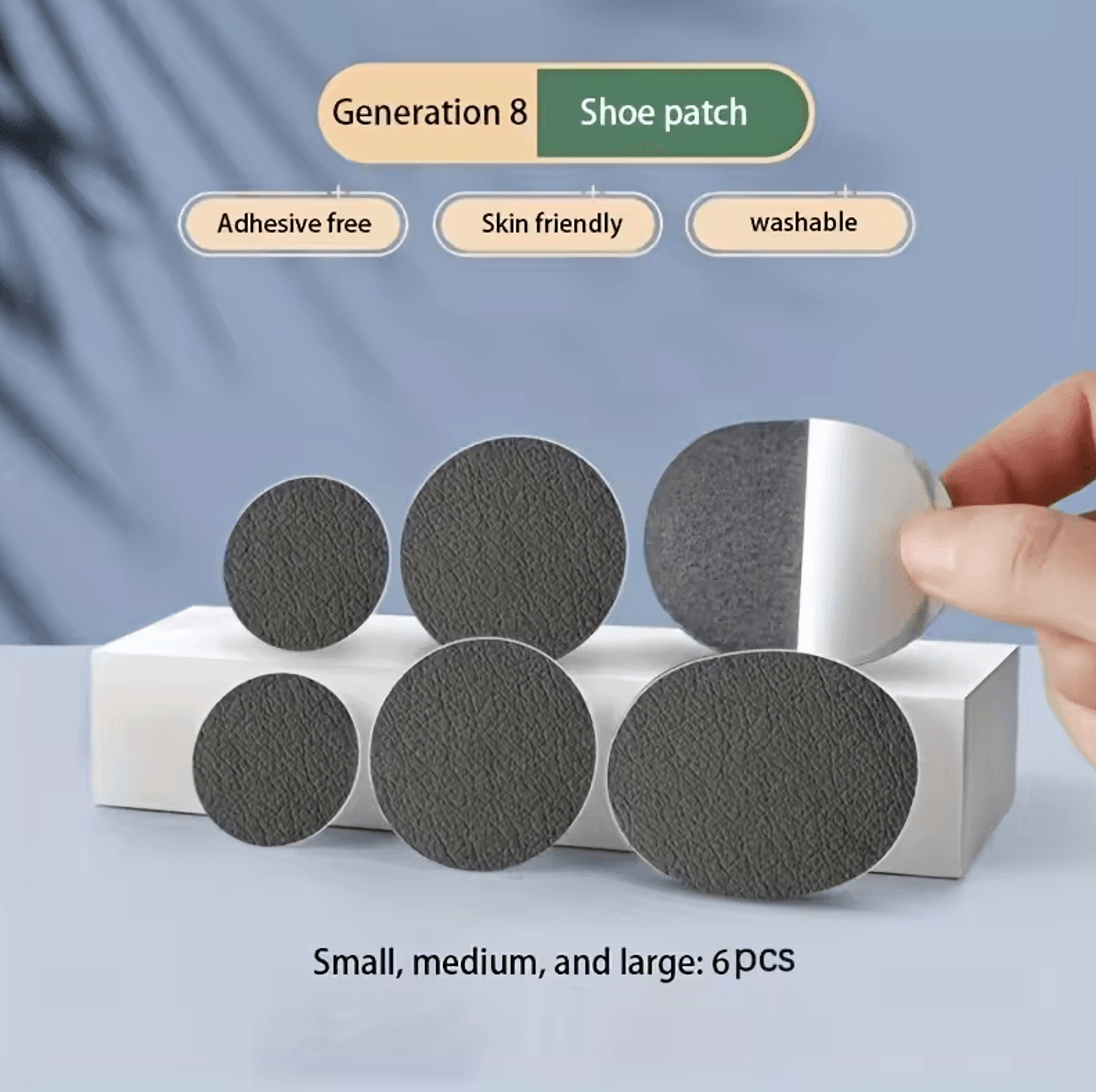 6PCS Sports Shoe Wear Repair Patch  AntiWear SelfAdhesive Shoe Pads 8
