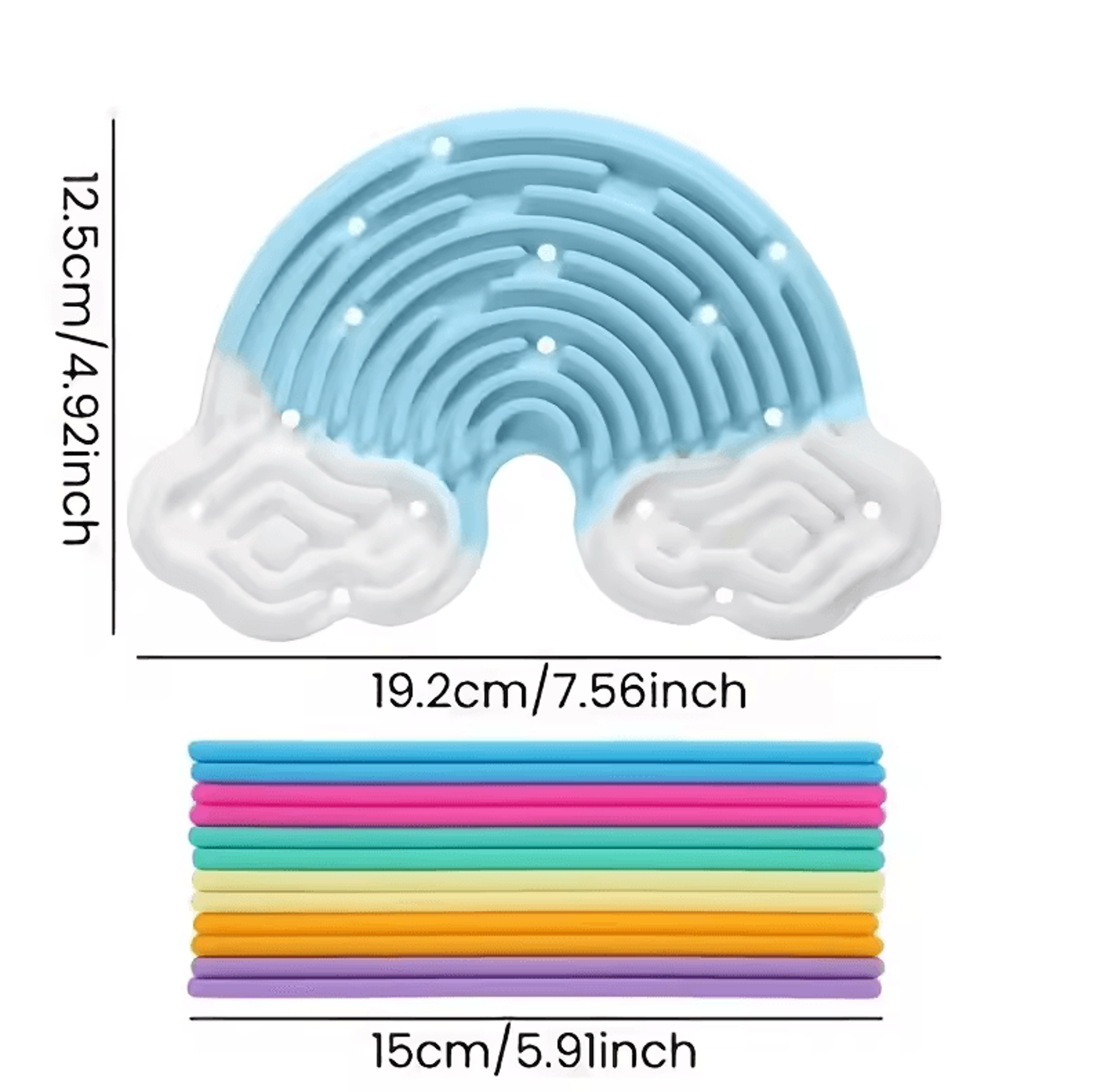 Creative Rainbow Clouds Sensory Activity Board  DoubleSided Silicone Busy Board For Fine Motor Skil 1