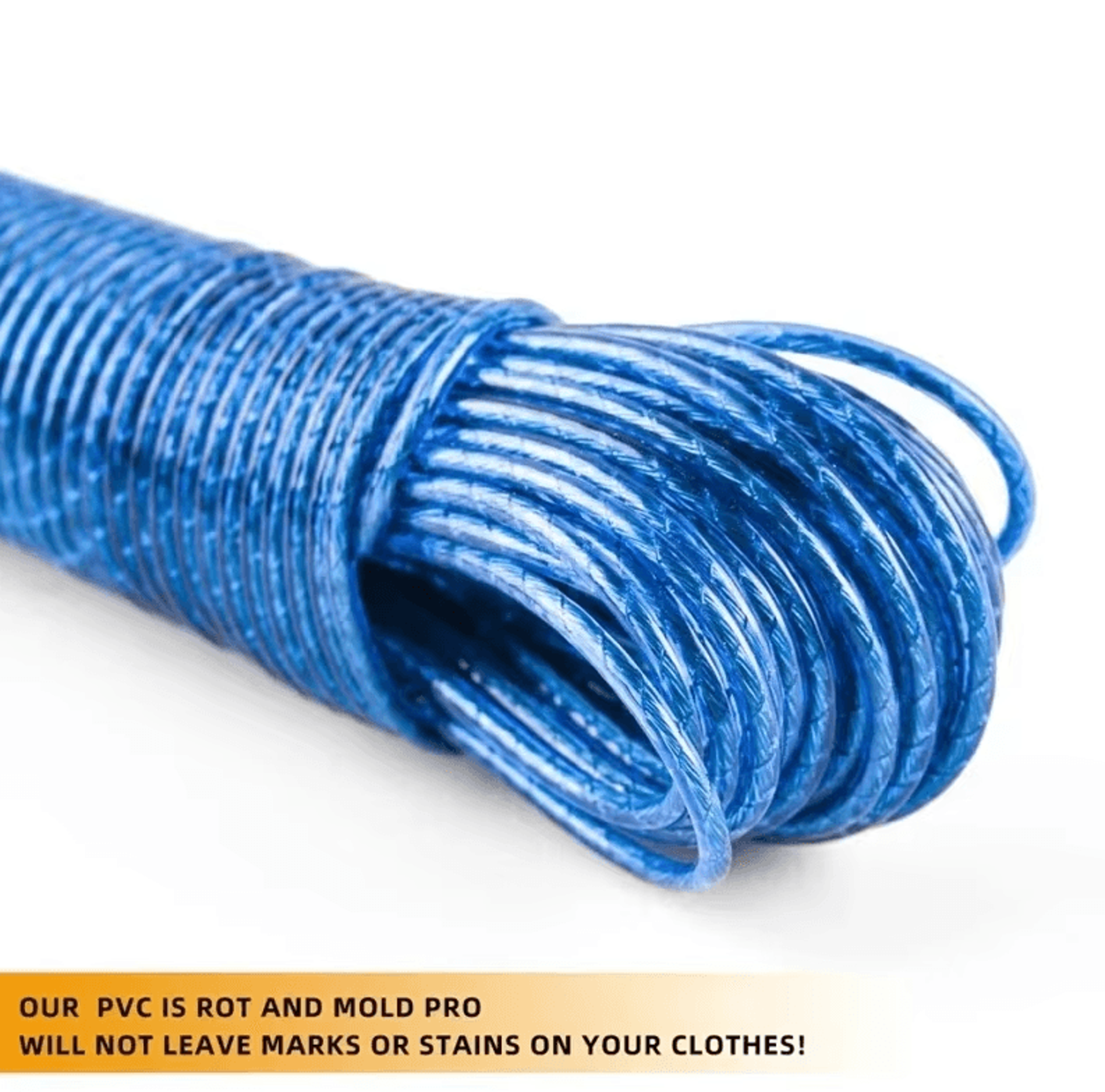 Outdoor Clothing Drying Rope  7874in Steel Wire PVC Wash Line For Garden Travel  Camping 1