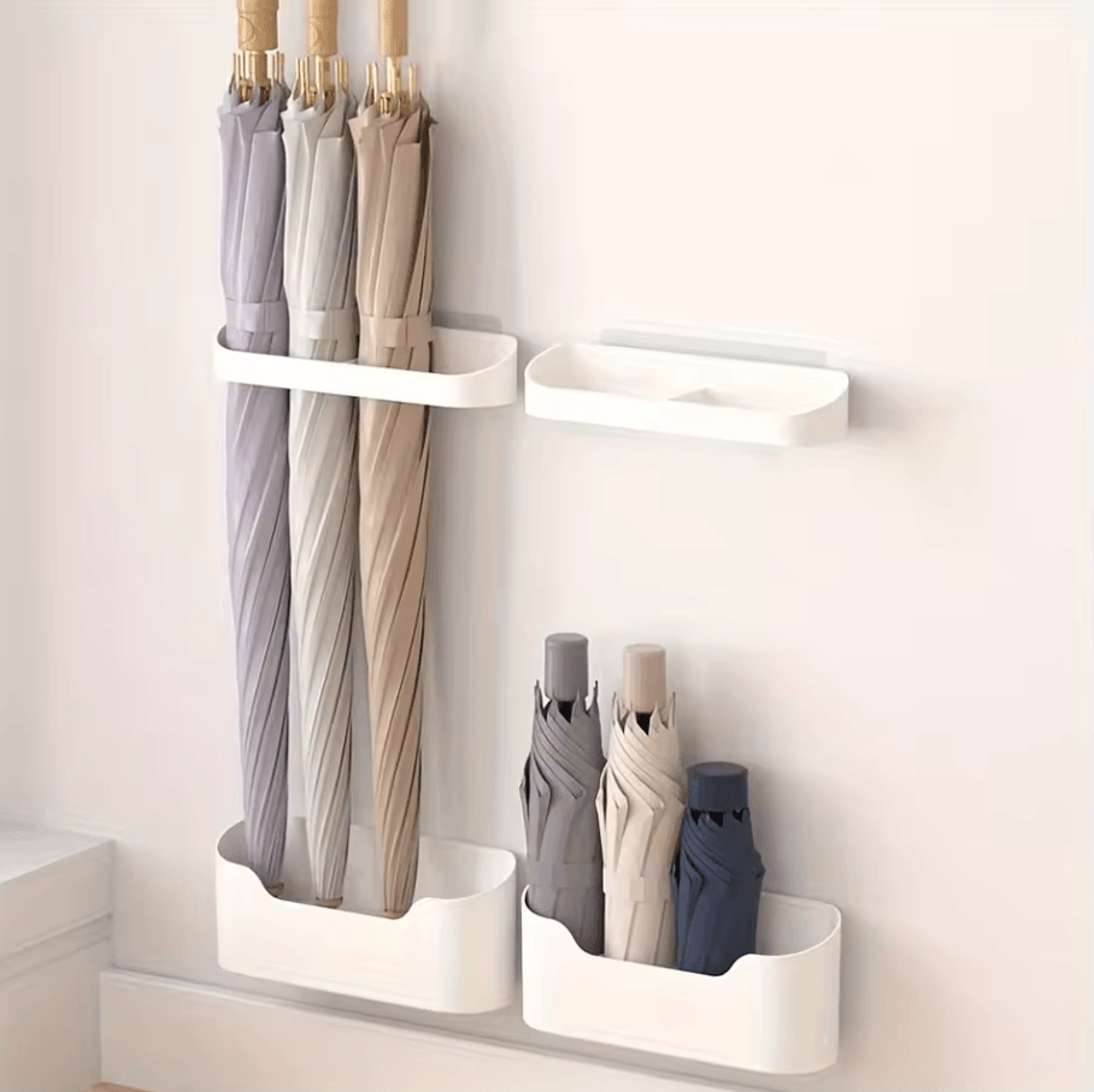 Wall Mounted Umbrella Holder  NailFree Fastener MultiFunctional Household Umbrella Storage Rack 1
