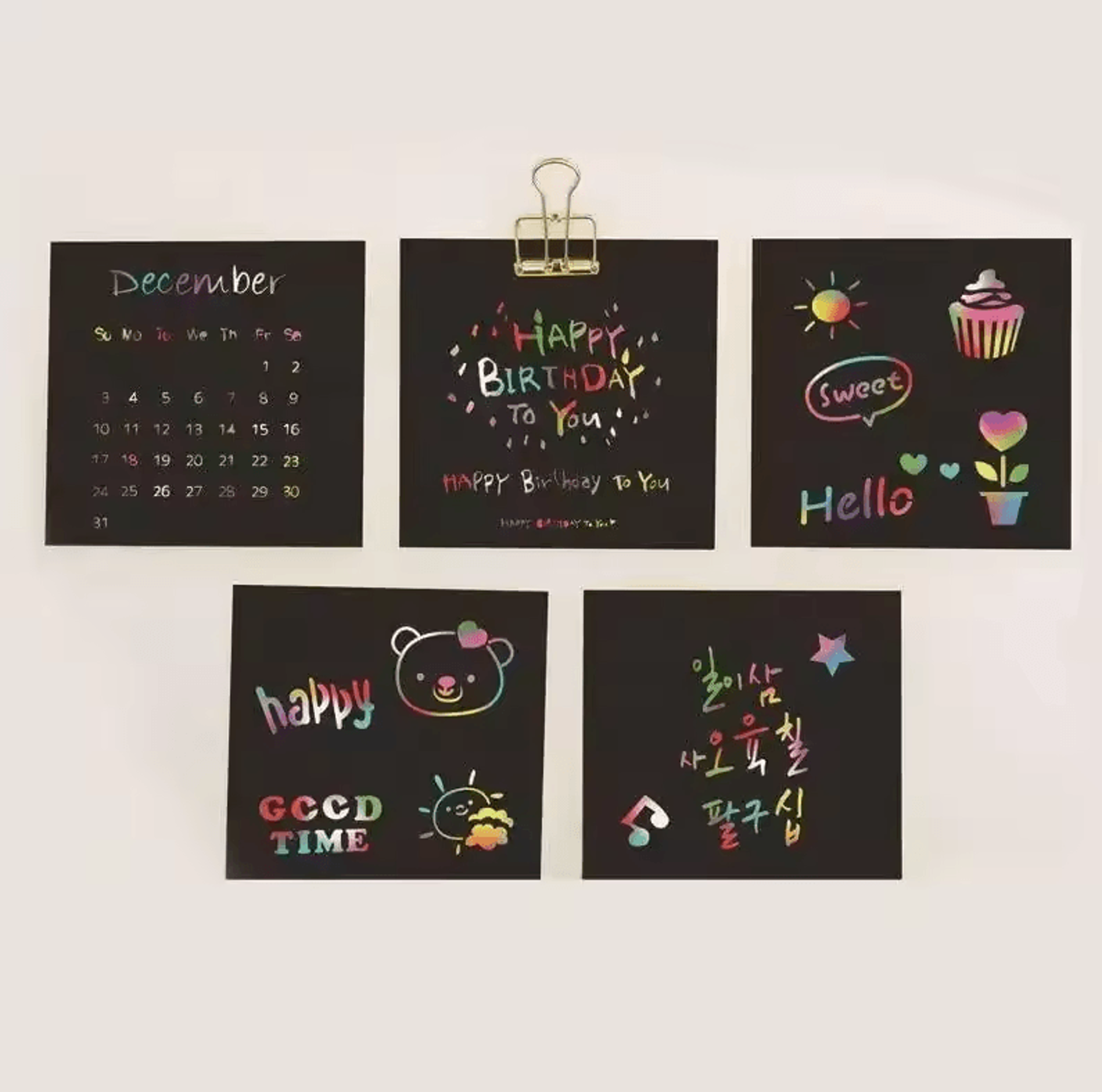 100Sheet Magical Scratch Memo Boxes  Rainbow Scratch Mini Art Notes For DIY Fun 2