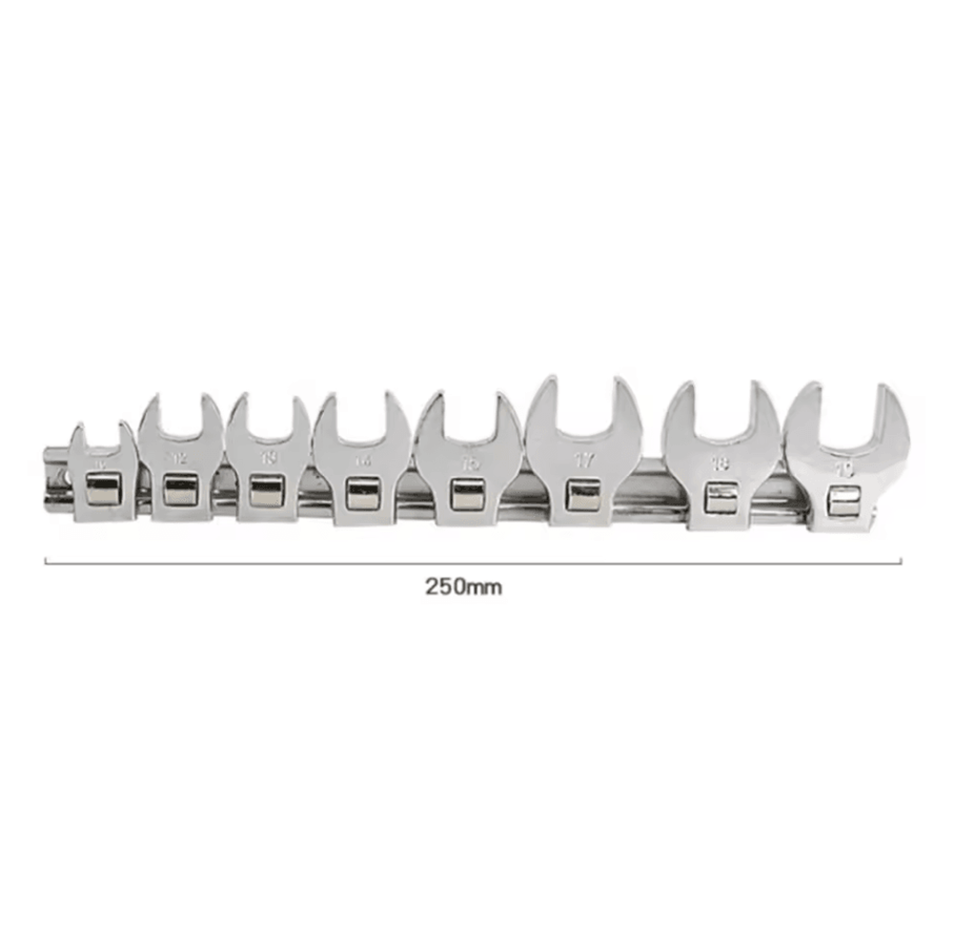 38Inch Nut Crowfoot Wrench Set  8Piece Imperial Bullhorn Wrench Heads 2