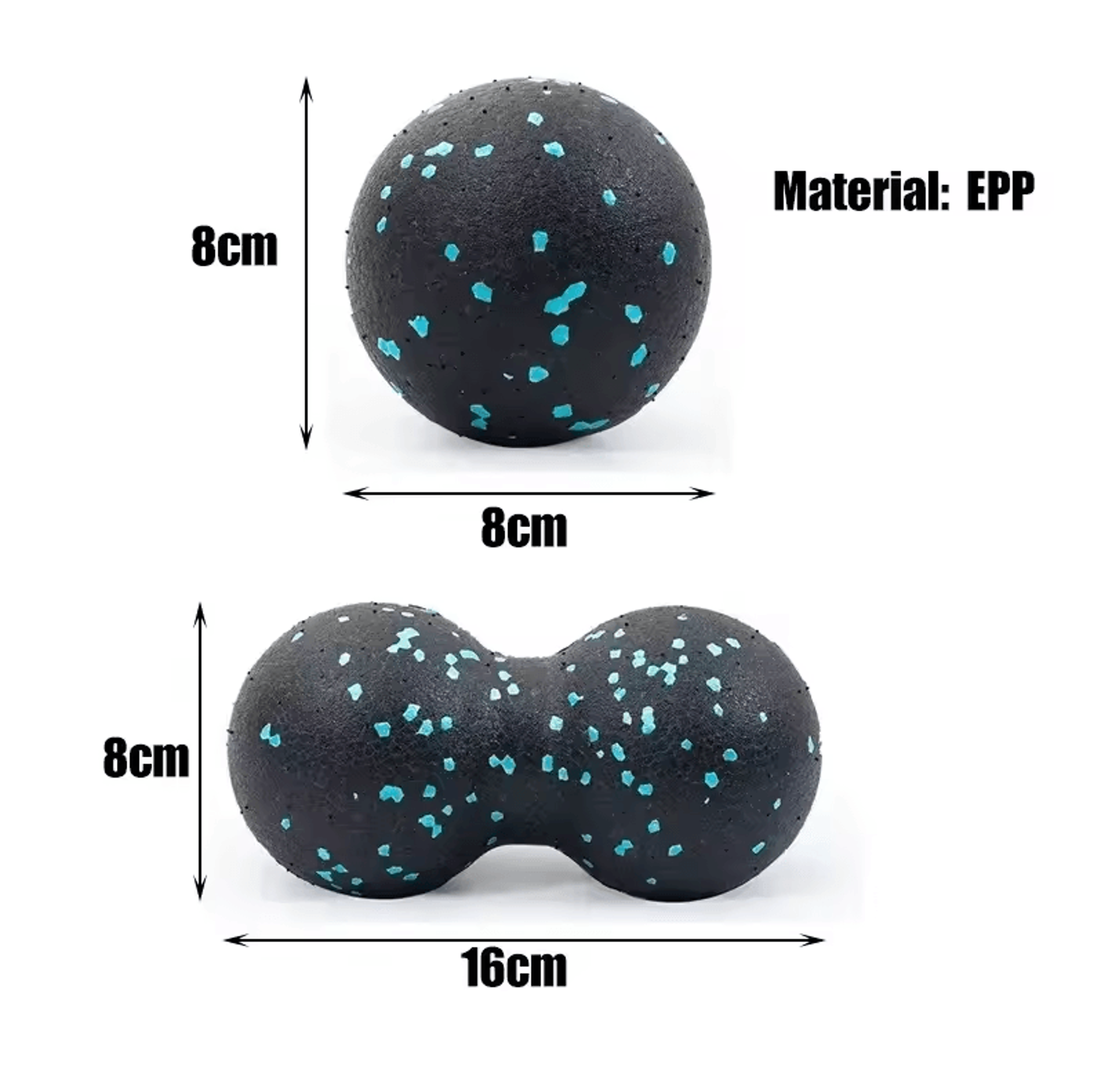 EPP 8 Cm Peanut Body Massage Ball  HighDensity Myofascia Fitness  Pain Relief Tool 3
