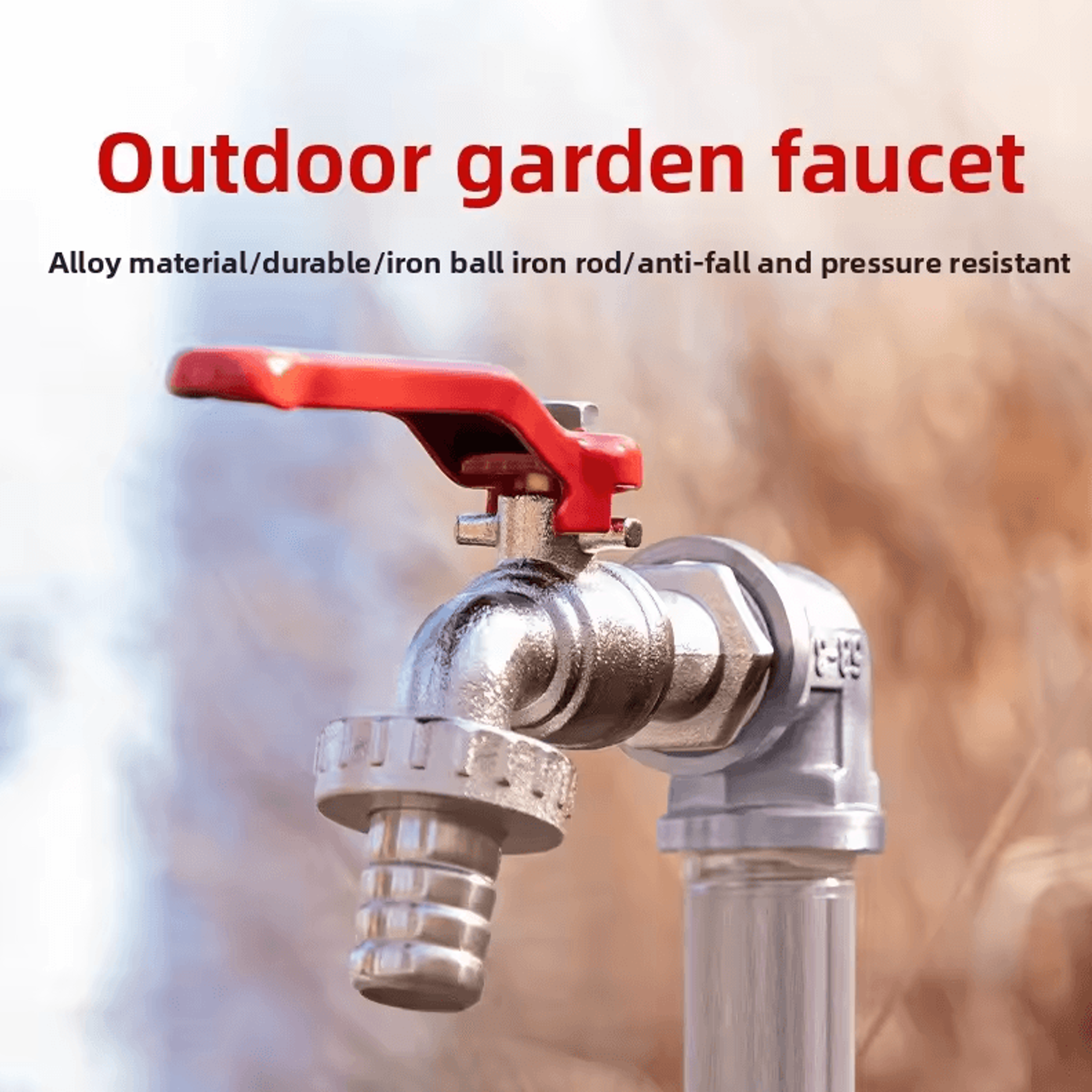 Outdoor Antifreeze Faucet With Spout  Zinc Alloy 1234 Inch Garden  Washing Machine Tap 3