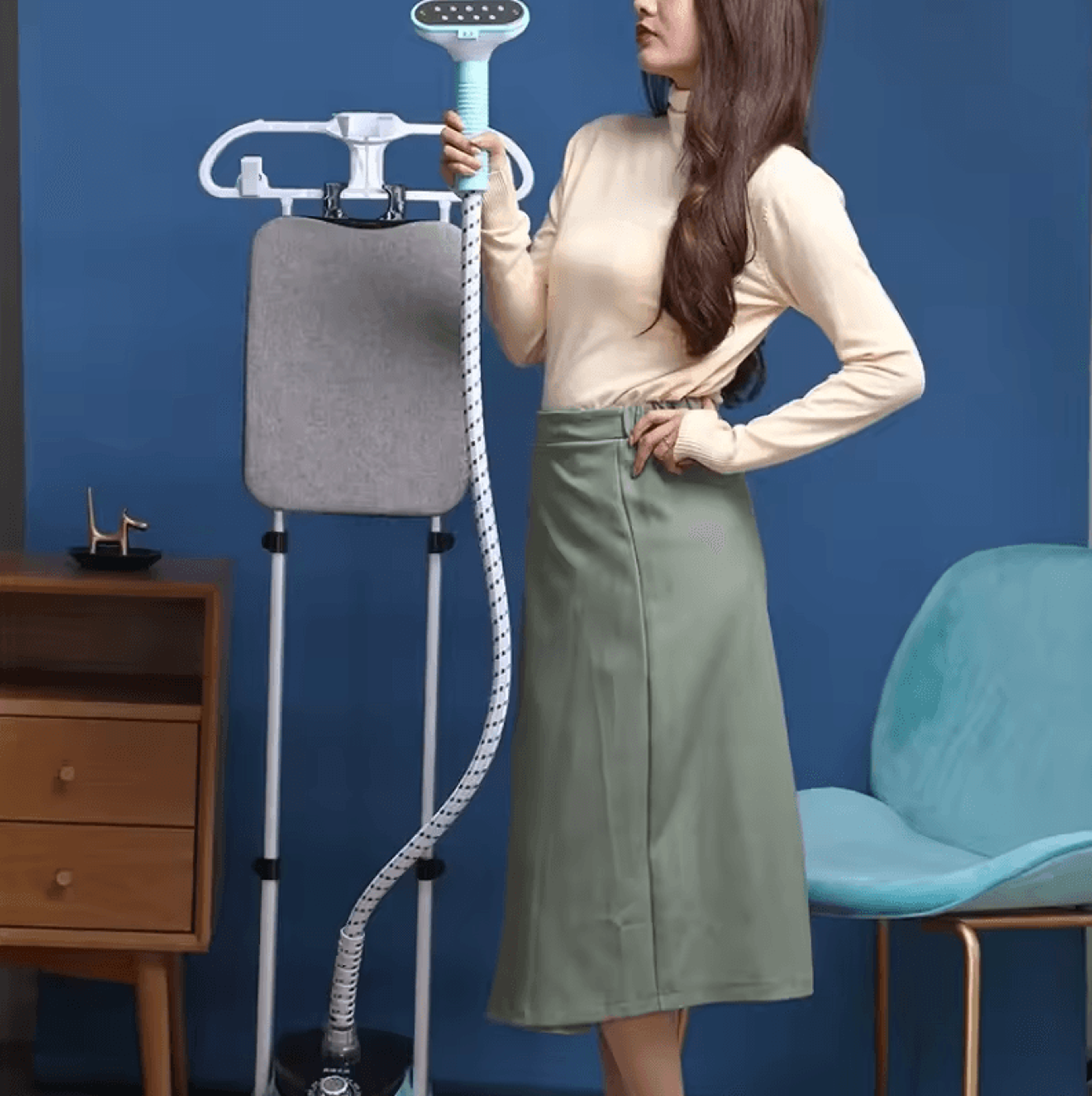 EU Handheld DoubleRod Garment Steamer  FastHeating Vertical Clothes Steaming Iron 2