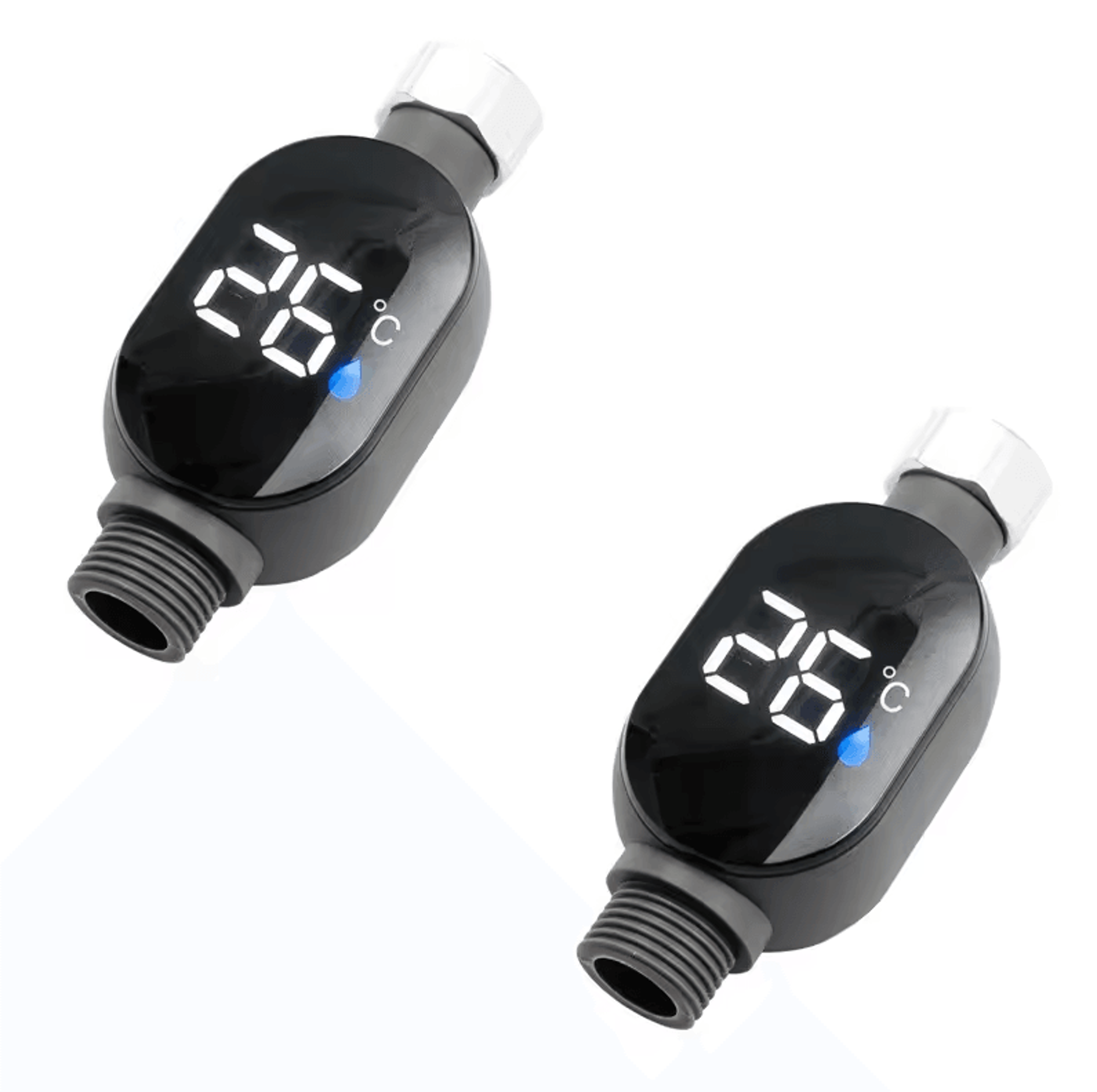 Water Temperature Gauge For Showerheads  LED Visual Display Shower Faucet Controller 123 Pcs 6