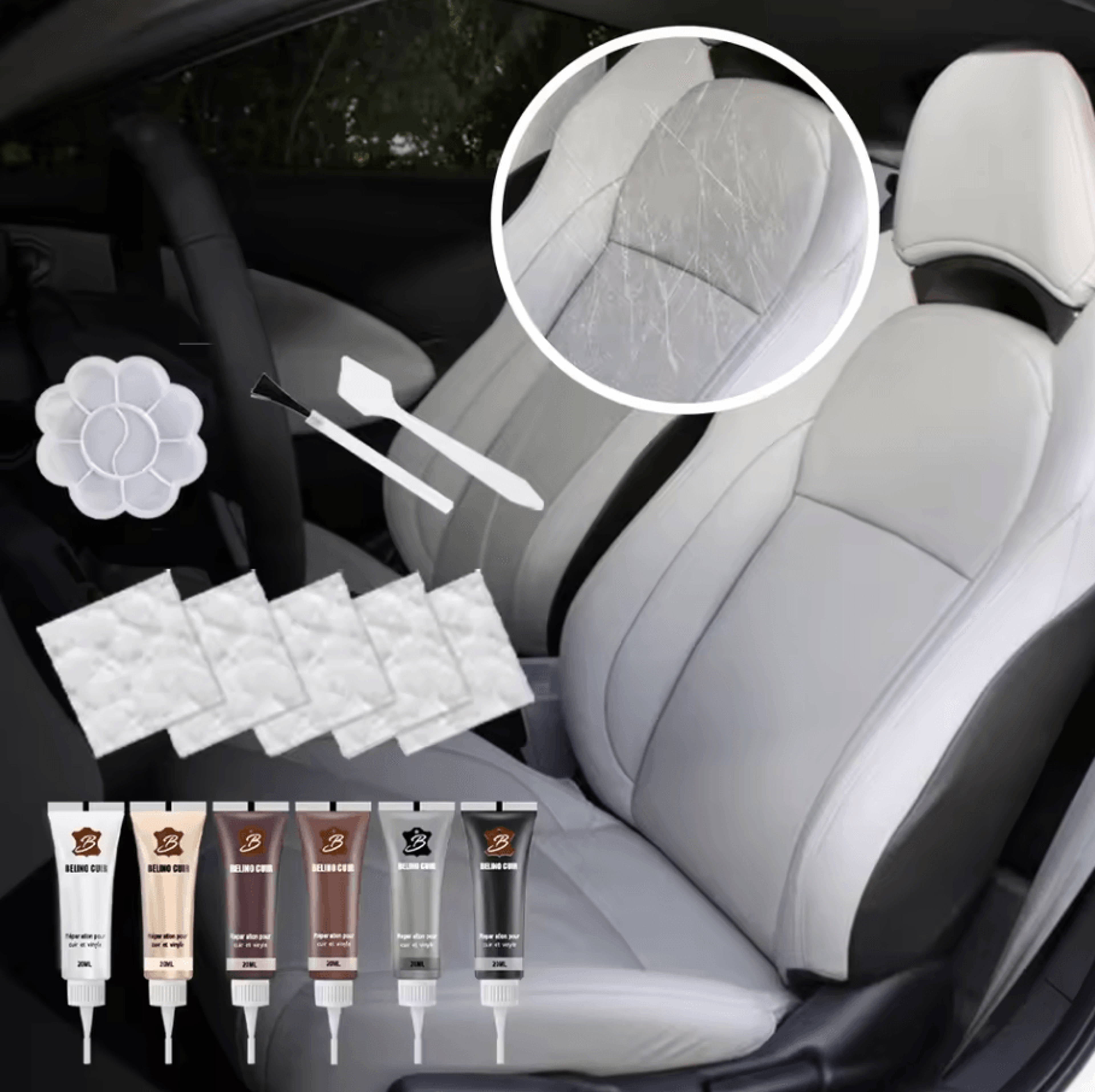 20 Ml Leather Repair Gel Paste  Car Seat  Home Leather Scratch Repair Cream For Sofa Bag And Shoes 0