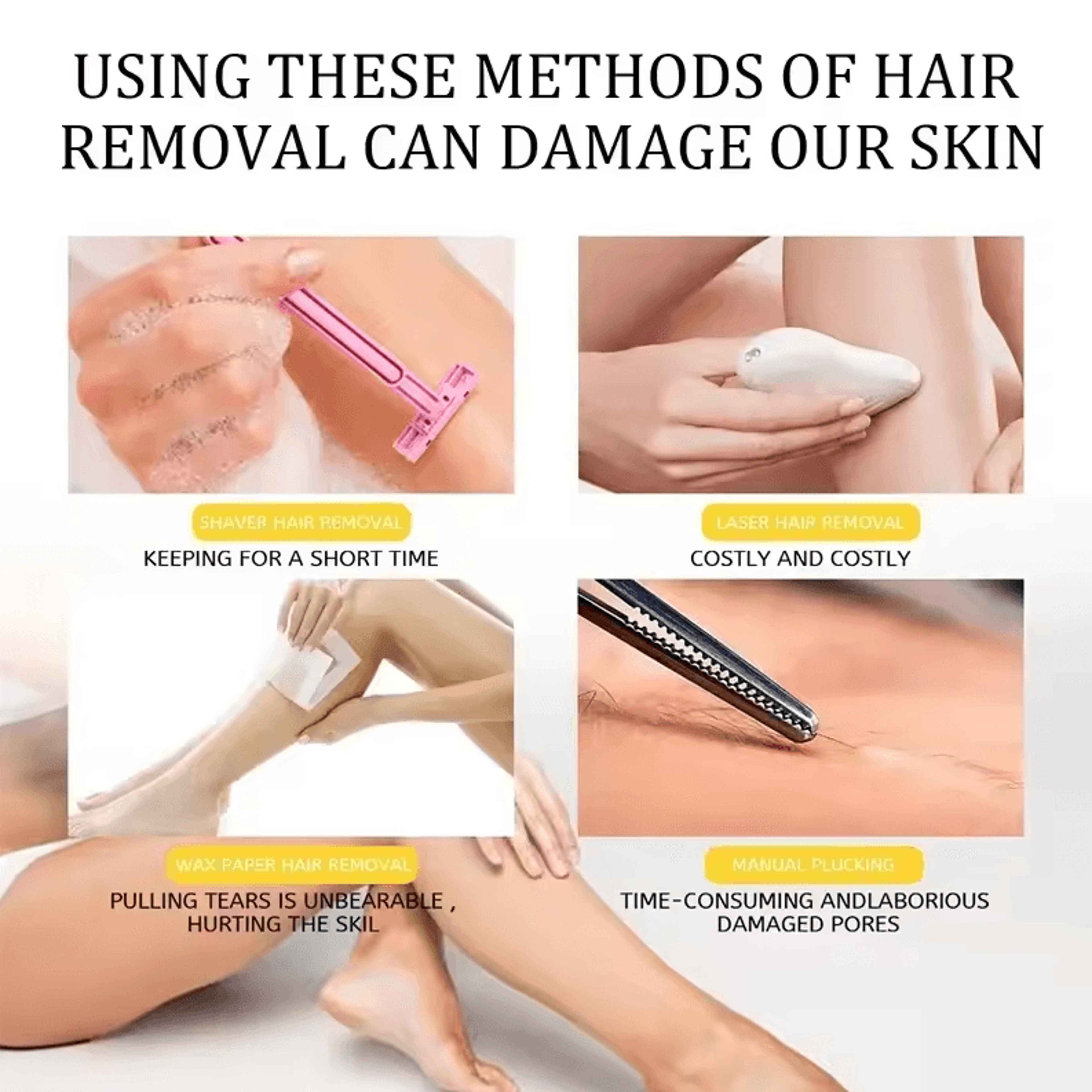 Painless Hair Remover Cream With Hair Growth Inhibition  Permanent Removal Inhibitor For Body Bikin 3
