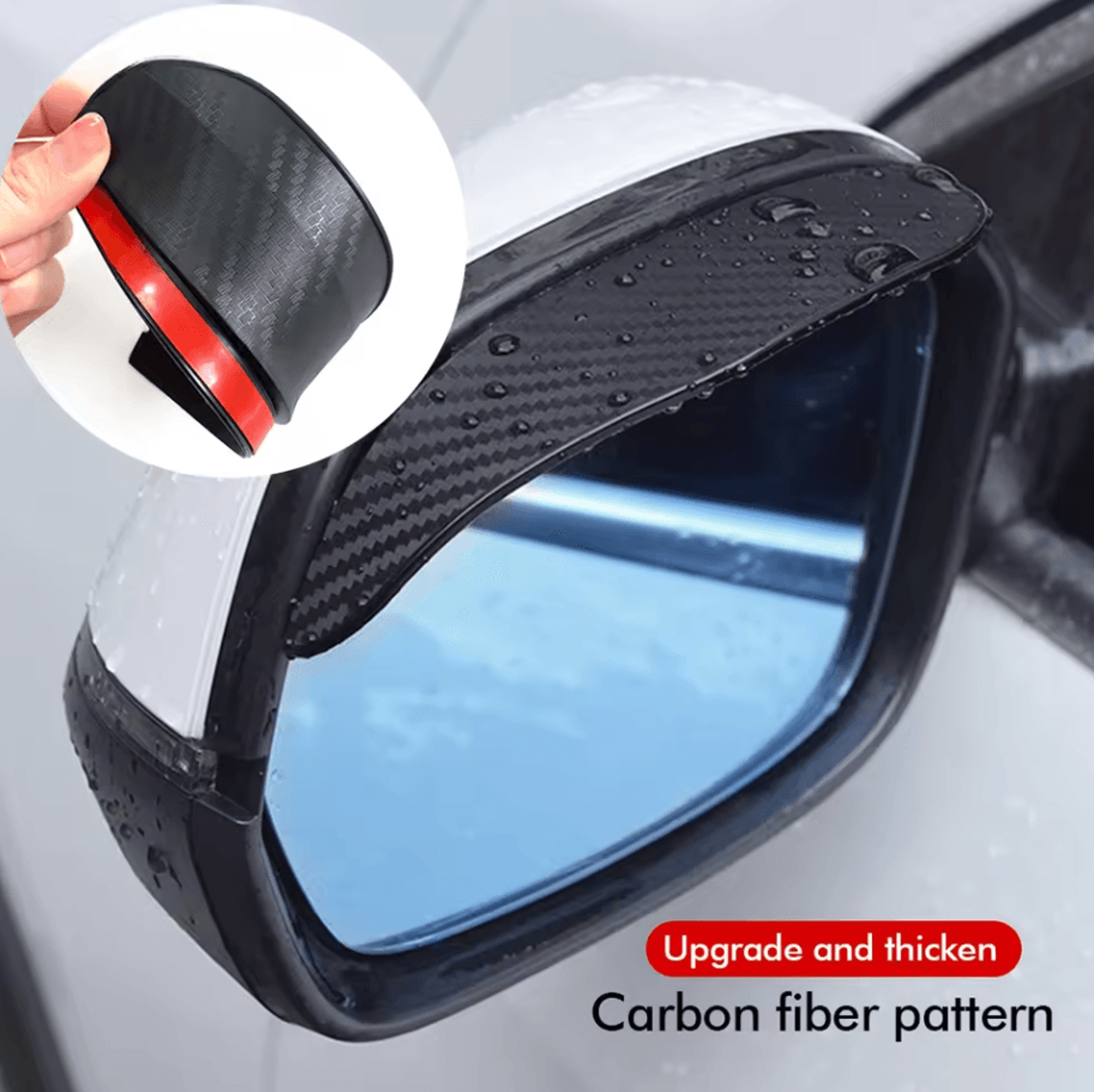 2Piece Universal Rearview Mirror Rain Shield  Car Mirror Rain  Sun Visor Blocker Covers 0