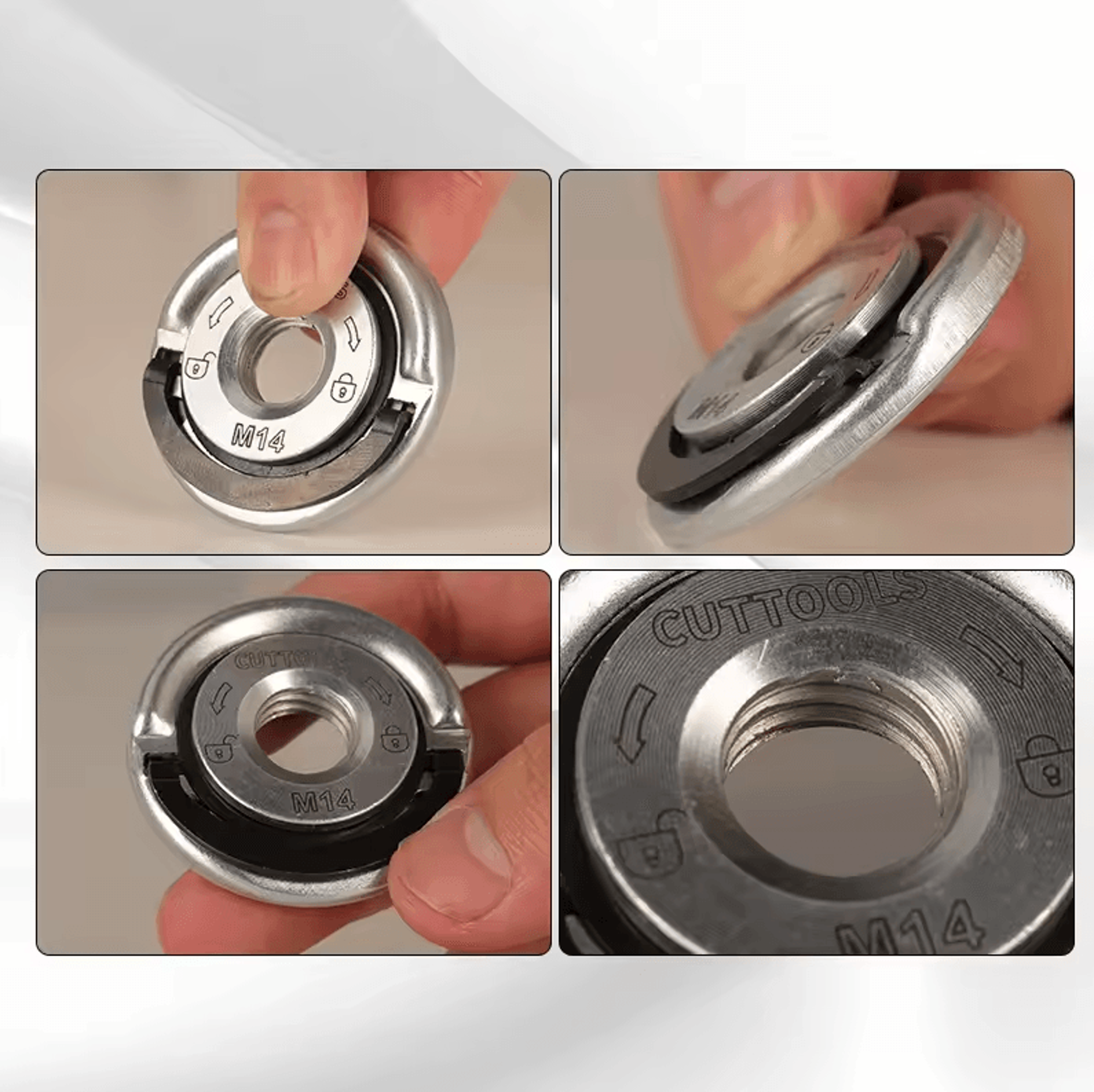 Angle Grinder Accessories  M10M14 Quick Installation Pressure Plate  SelfLocking Clamping Nut 5