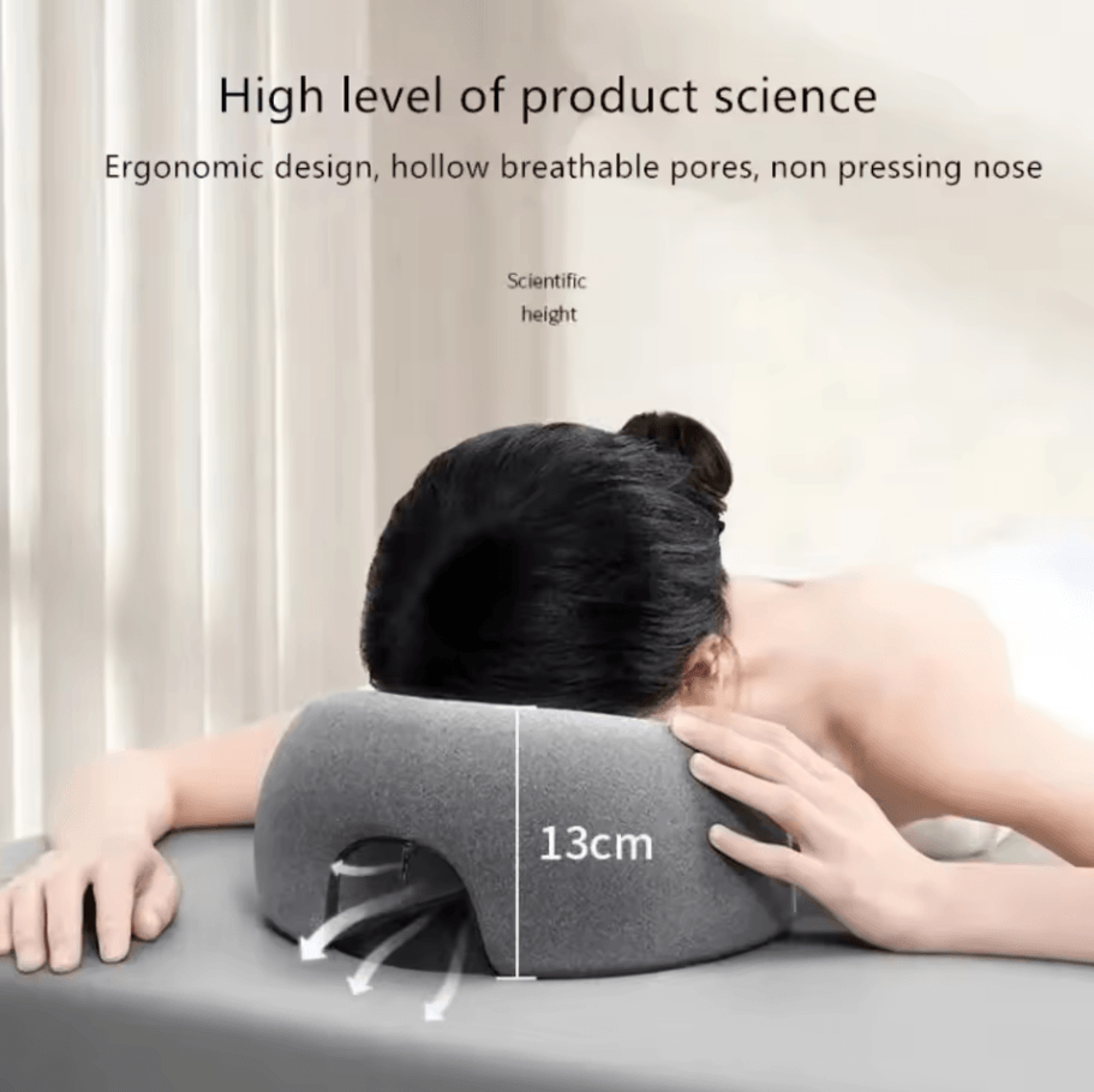 HighQuality Memory Cotton FaceDown Pillow  Contoured Headrest  PostEye Surgery Support Cushion 3