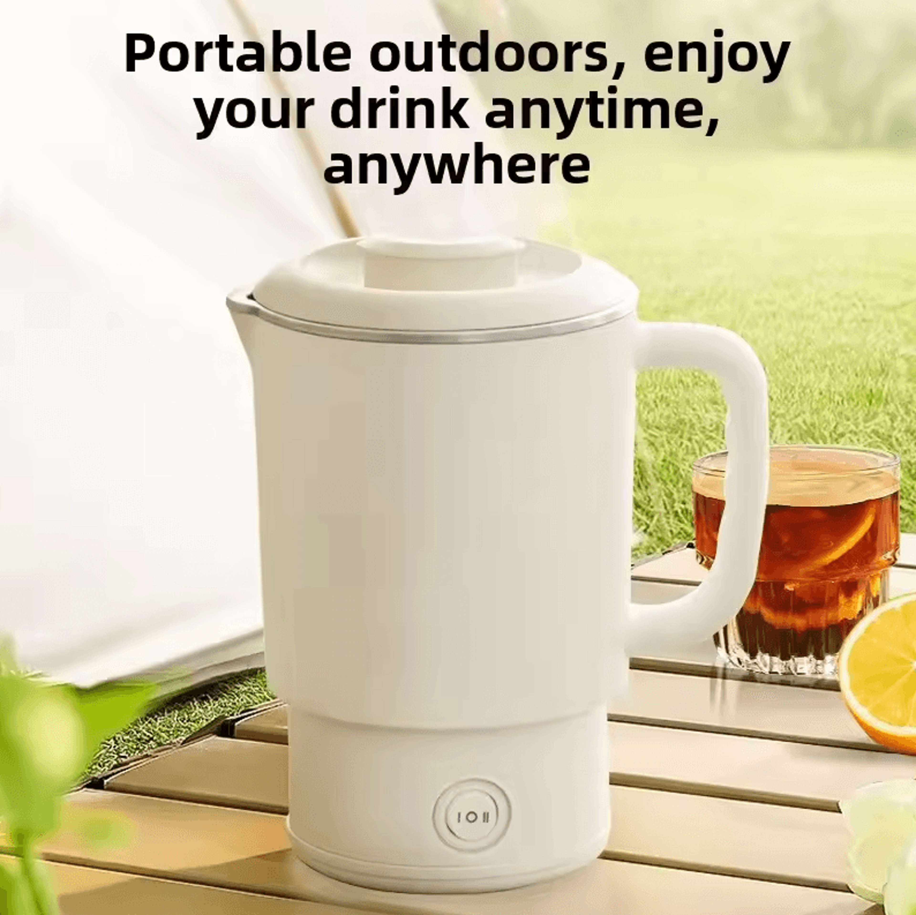 Portable Folding Electric Kettle  316 Stainless Steel Travel  Household Hot Water Boiling Cup 3