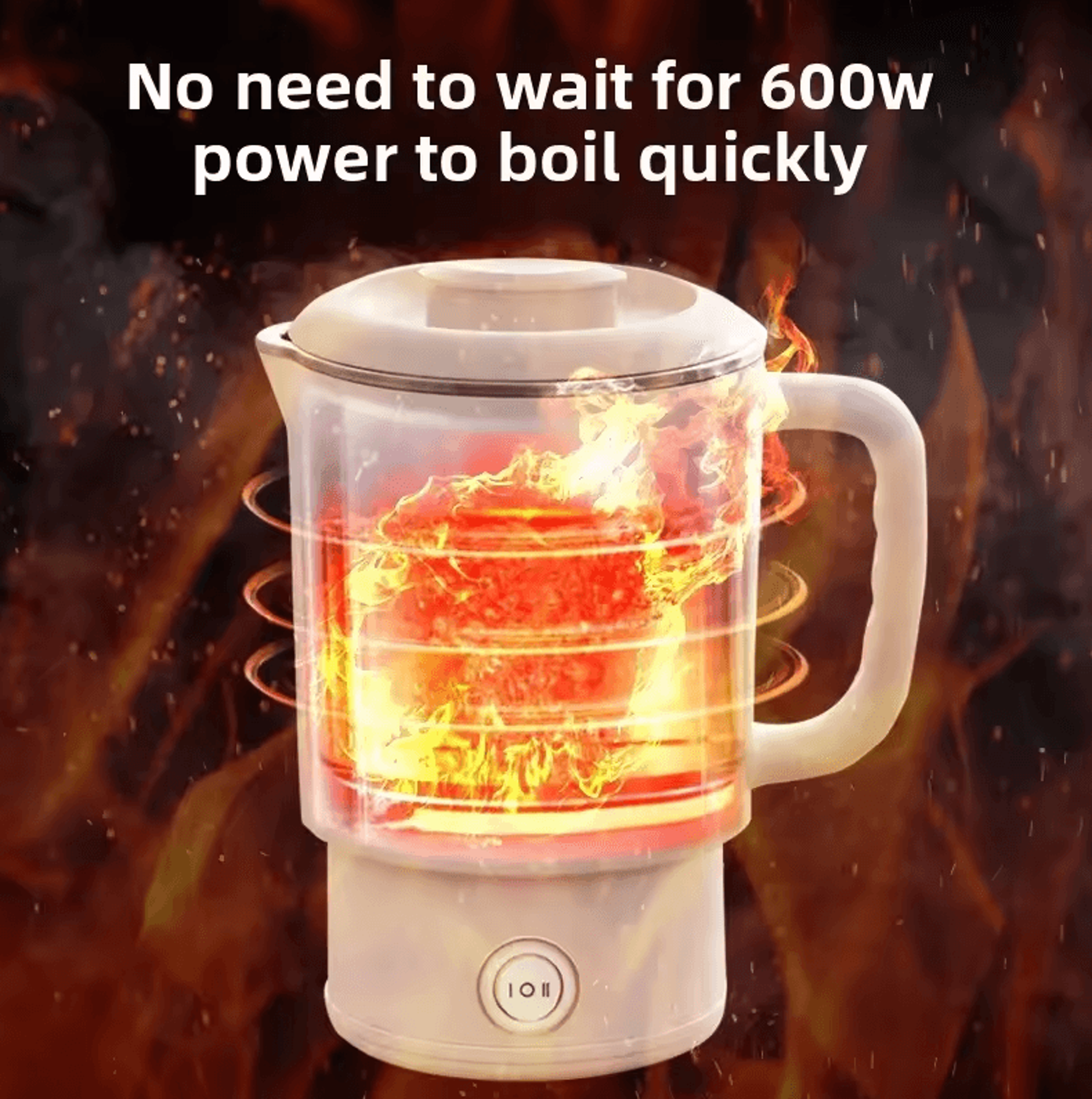 Portable Folding Electric Kettle  316 Stainless Steel Travel  Household Hot Water Boiling Cup 4
