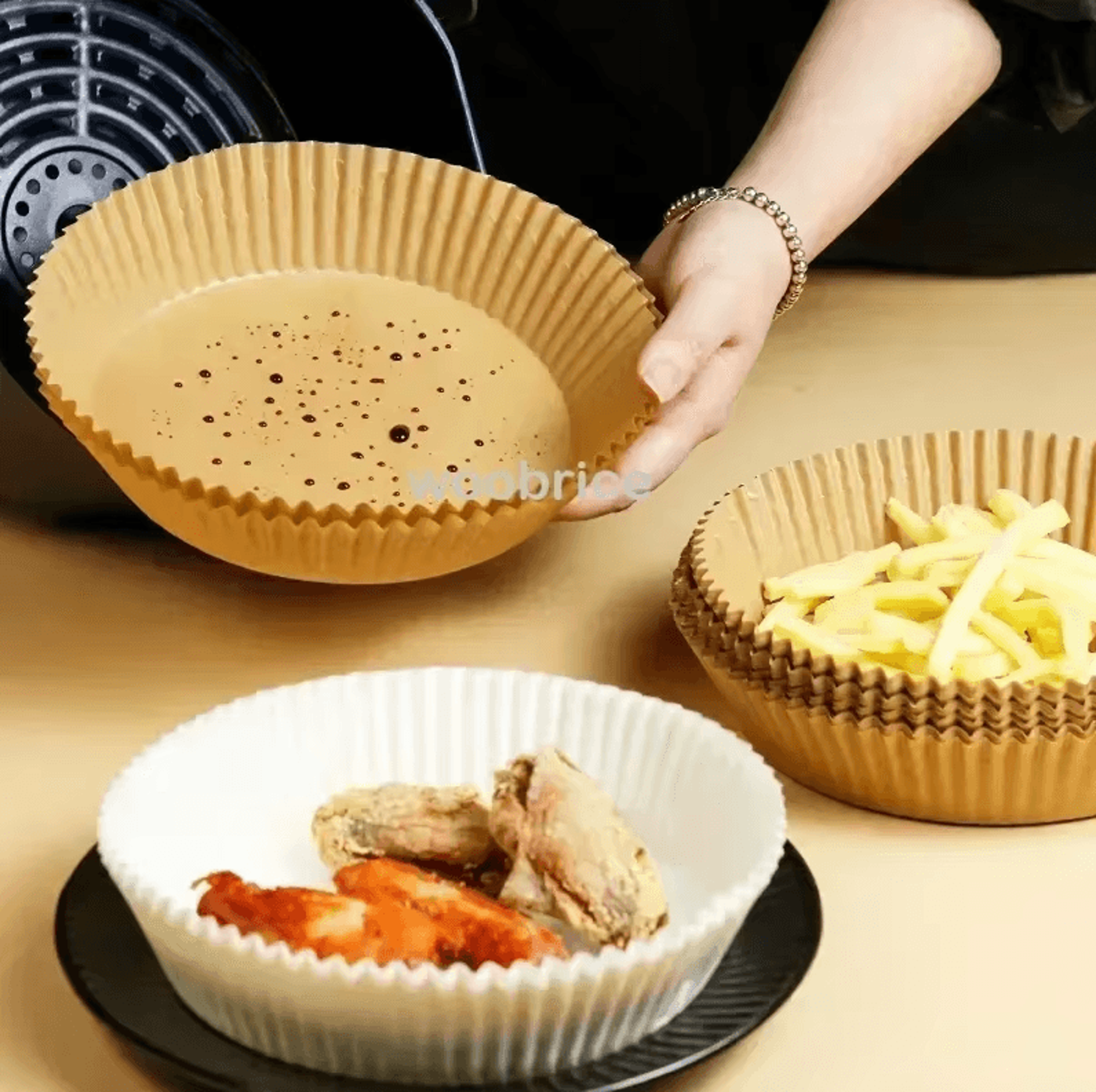 Air Fryer Disposable Liners  NonStick Parchment Paper For Baking Roasting  Microwave 50100 Pcs 1
