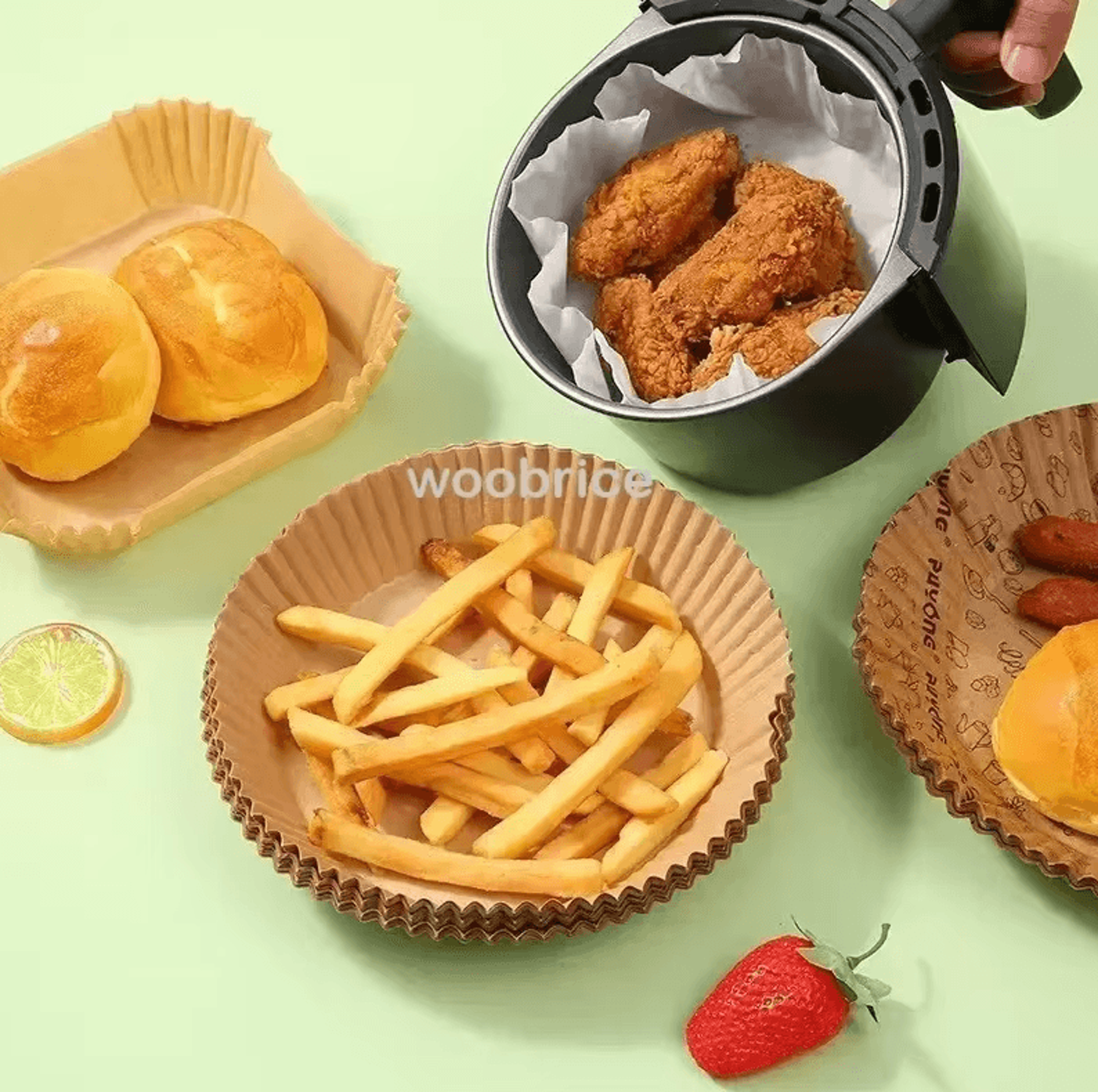 Air Fryer Disposable Liners  NonStick Parchment Paper For Baking Roasting  Microwave 50100 Pcs 2