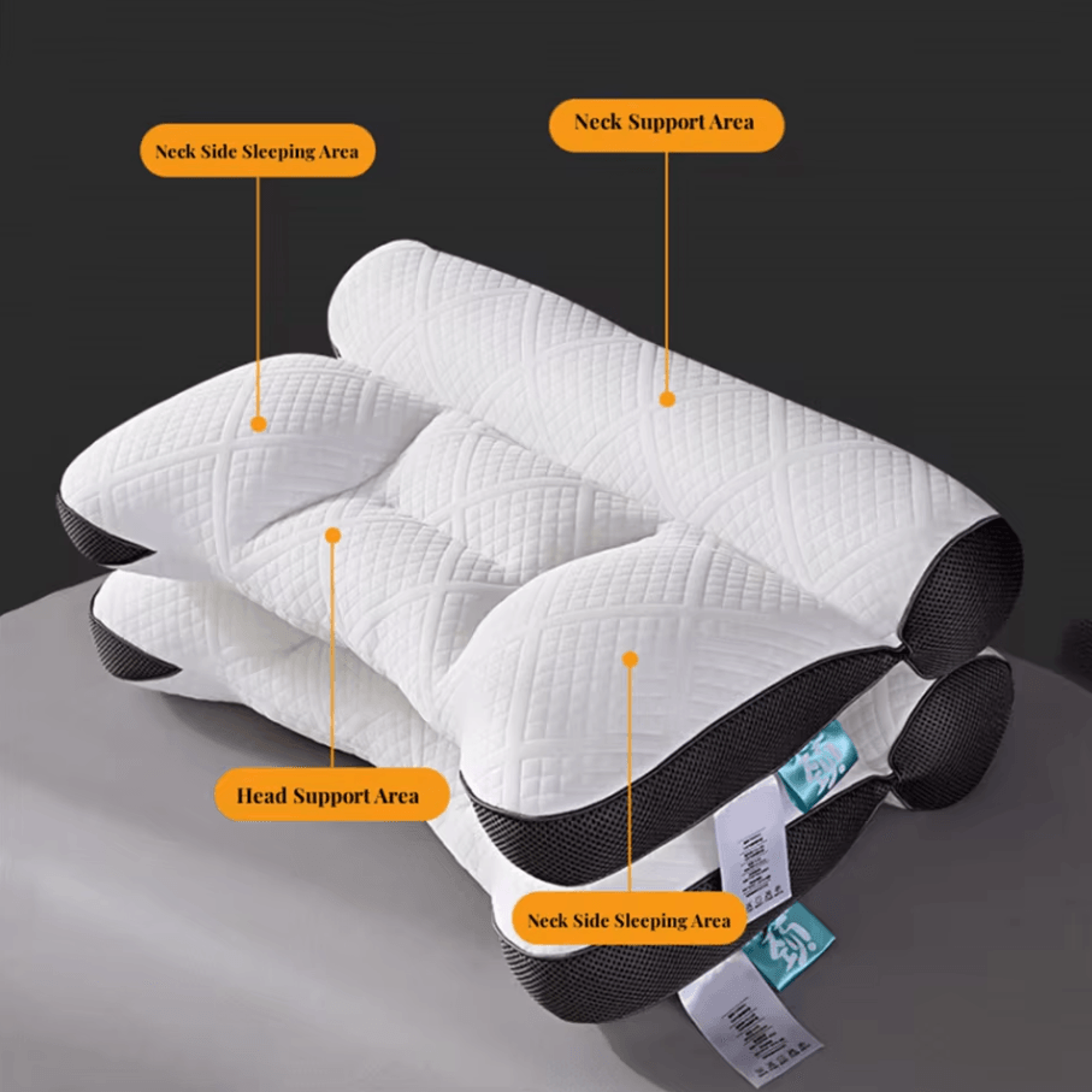 Memory Orthopedic Slow Rebound Pillow  Ergonomic 157 By 236 In Cervical Support Cotton Sleep Pillow 2