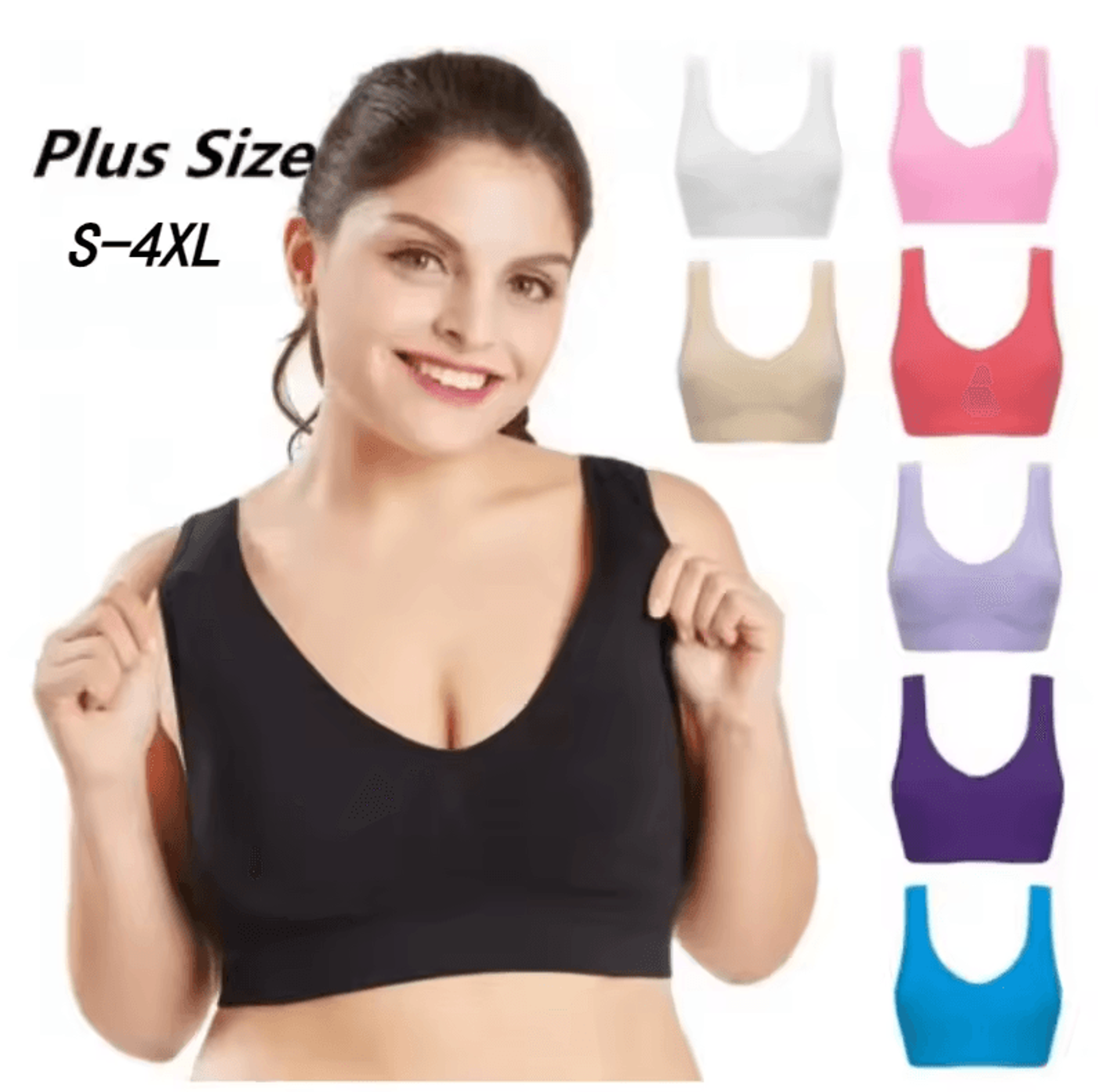 Womens Seamless Sports Bra  Breathable Yoga  Running Fitness Crop Top 0