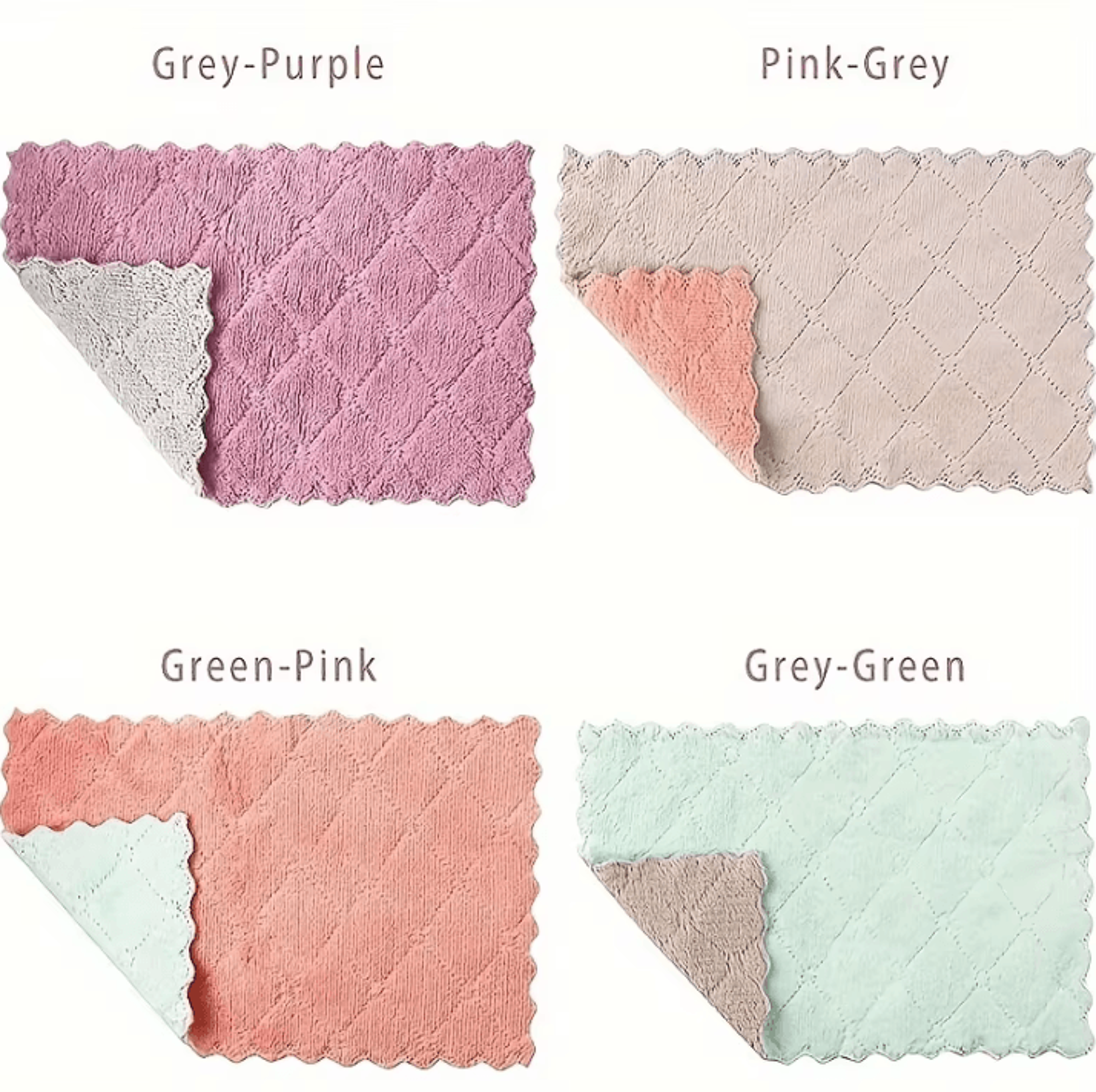 10pcs Microfiber Dish Cloths Multi Purpose Dishwashing Towels For Kitchen Cleaning 4