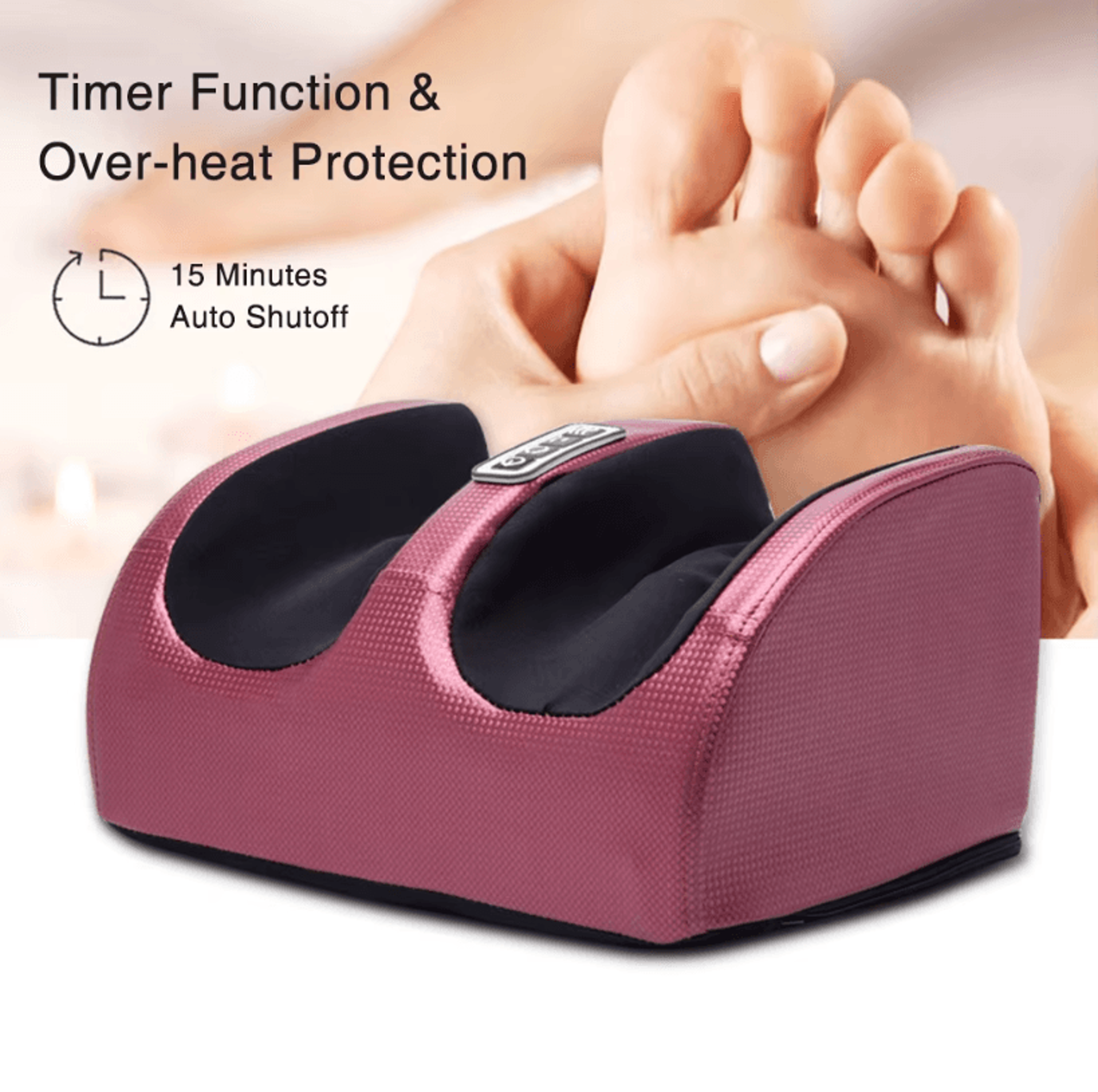 Electric Foot Massager With Heating Therapy And Shiatsu Kneading Rollers 4