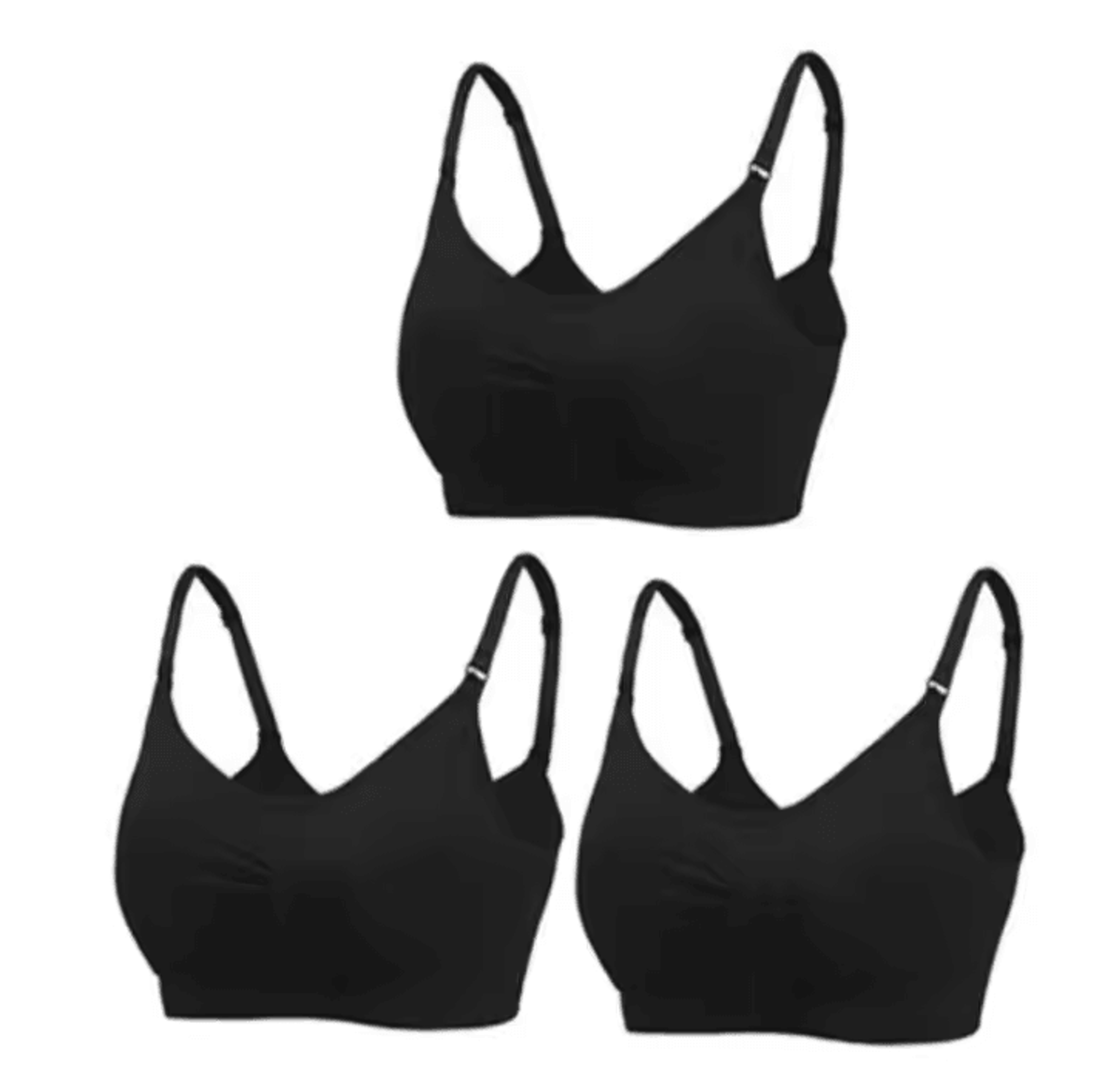 3pcs Maternity Nursing Bras Cotton Seamless Breathable Push Up Bra Set 8