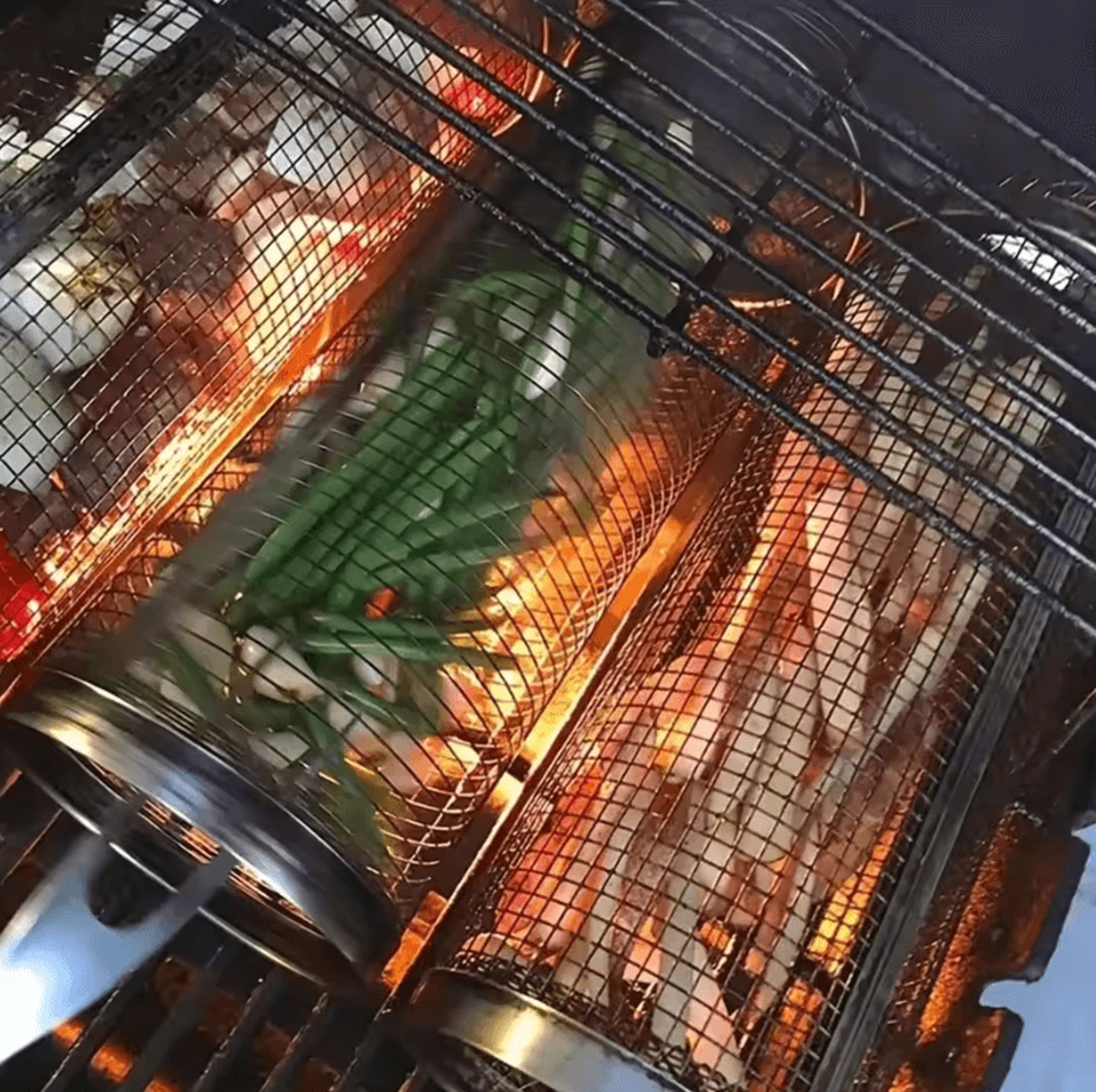 Stainless Steel BBQ Grill Cage For Outdoor Grilling And Camping 1