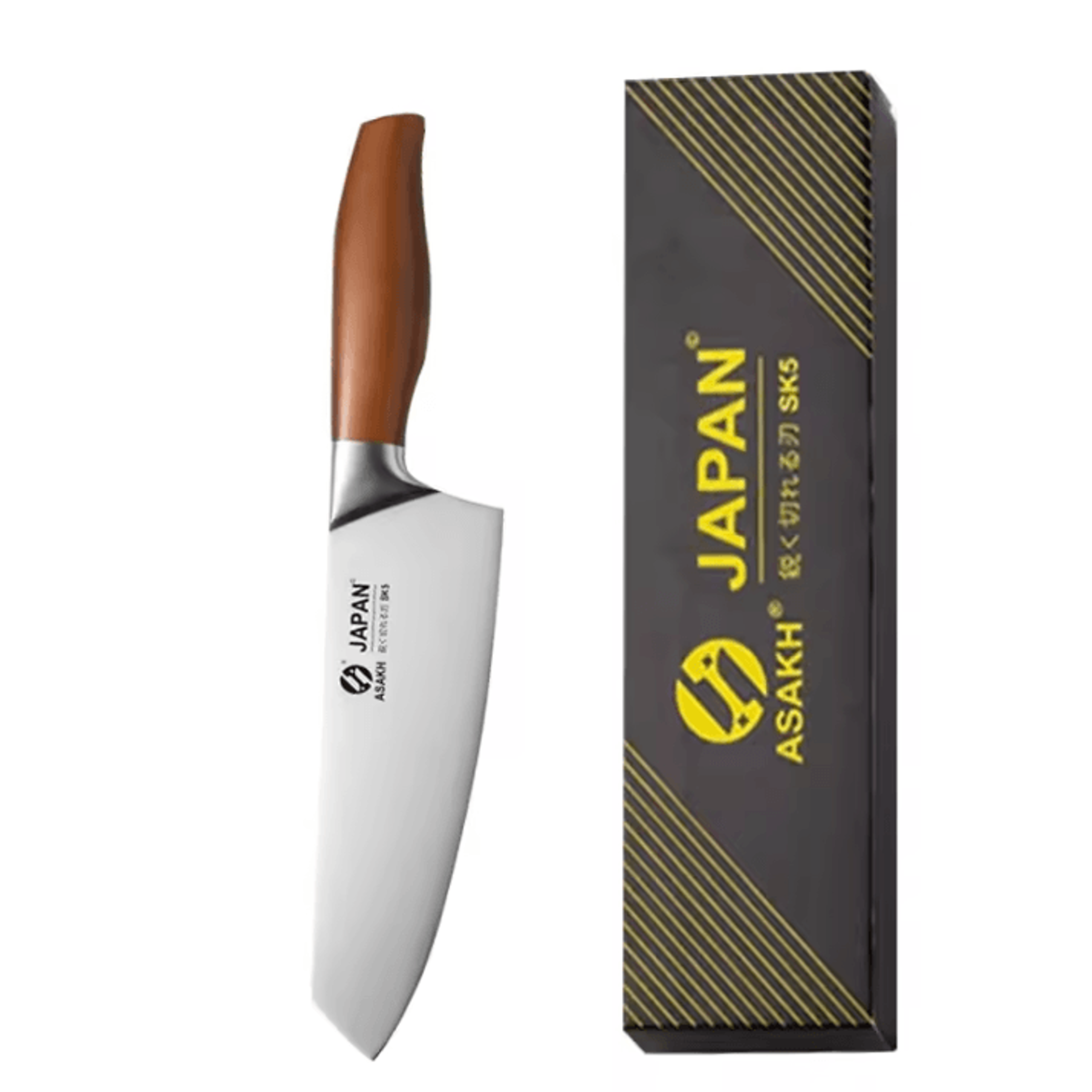 Professional Japanese Kitchen Knives Set With Chef Santoku Fillet And Cleaver 3