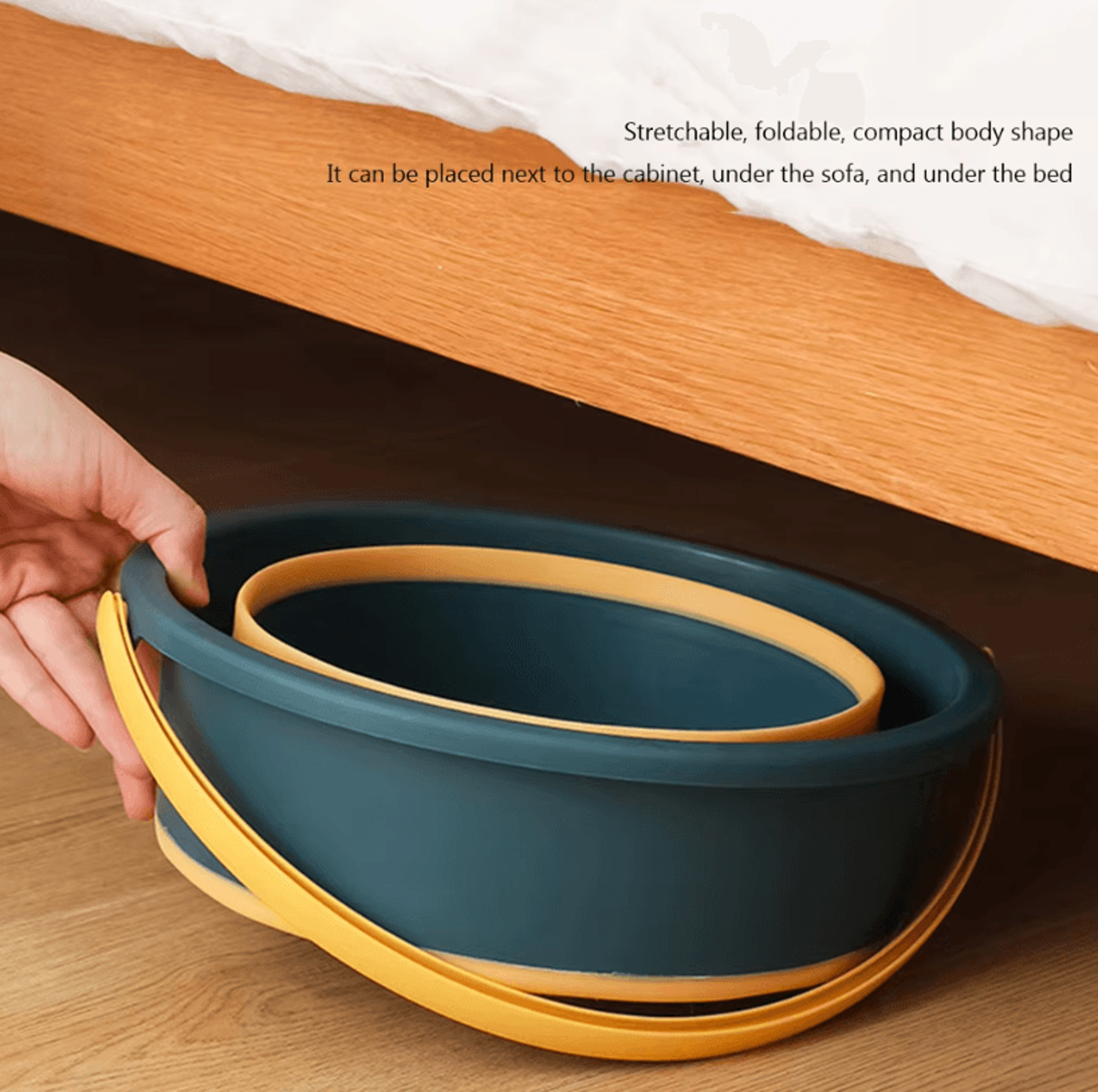Collapsible Silicone Folding Bucket With Lid  51017L Portable Water Bucket For Camping Fishing  Car 2