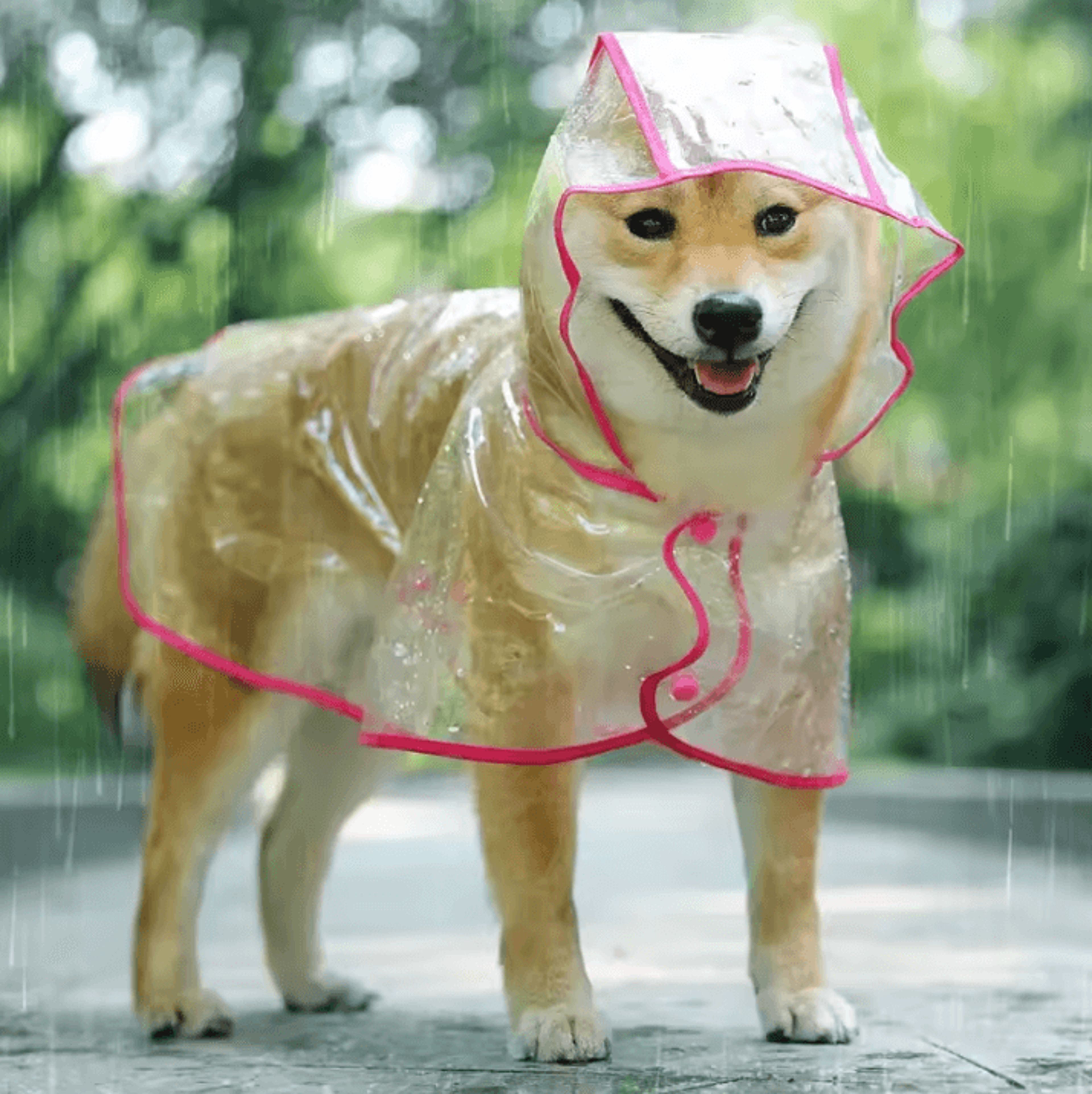 Transparent Hooded Dog Raincoat  Waterproof Pet Rainwear Jacket For Small Dogs  Puppies 2