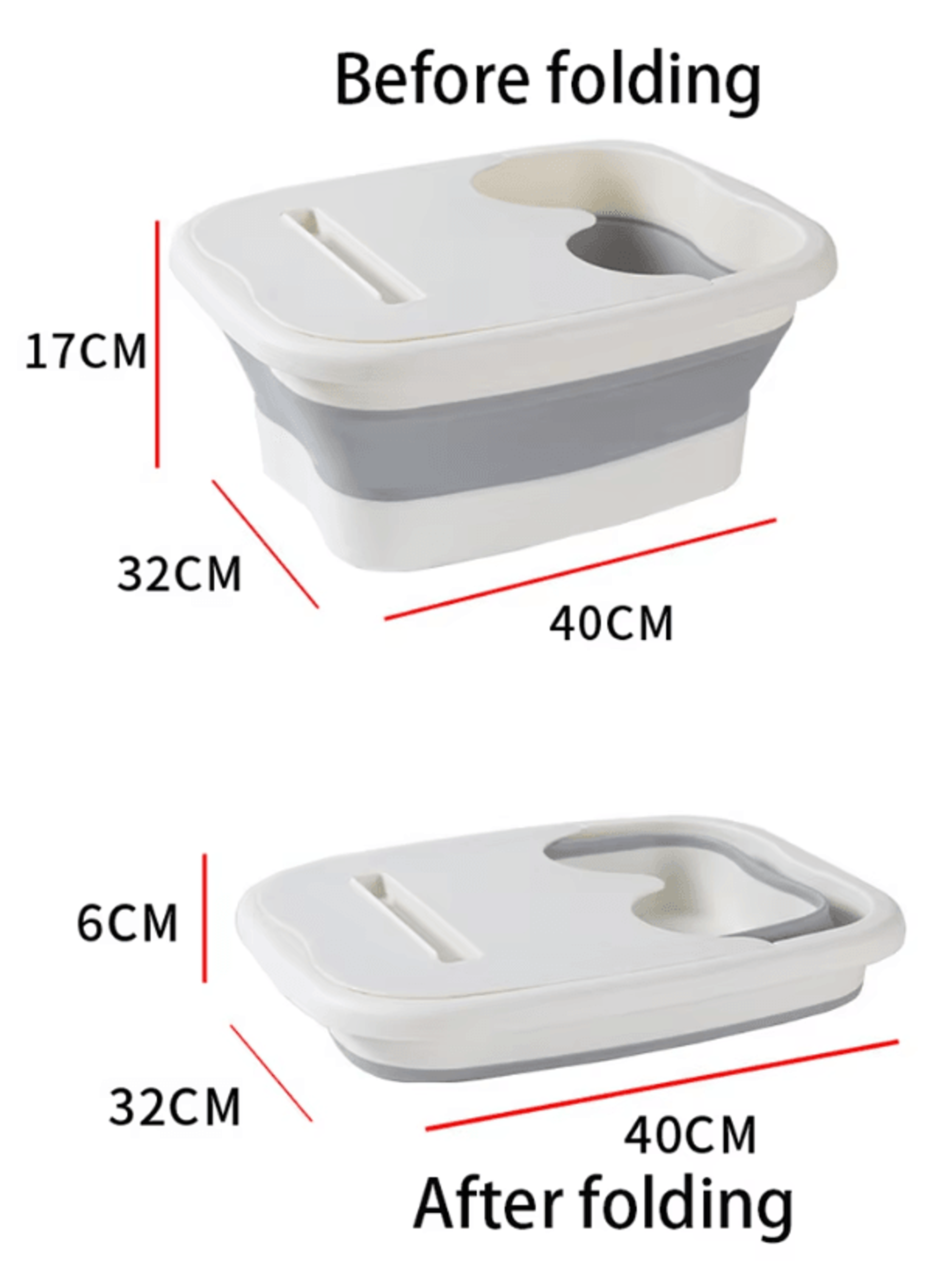Foldable Footbath Massage Bucket  Collapsible Foot Soaking Spa Tub For Home Pedicure  Relaxation 3