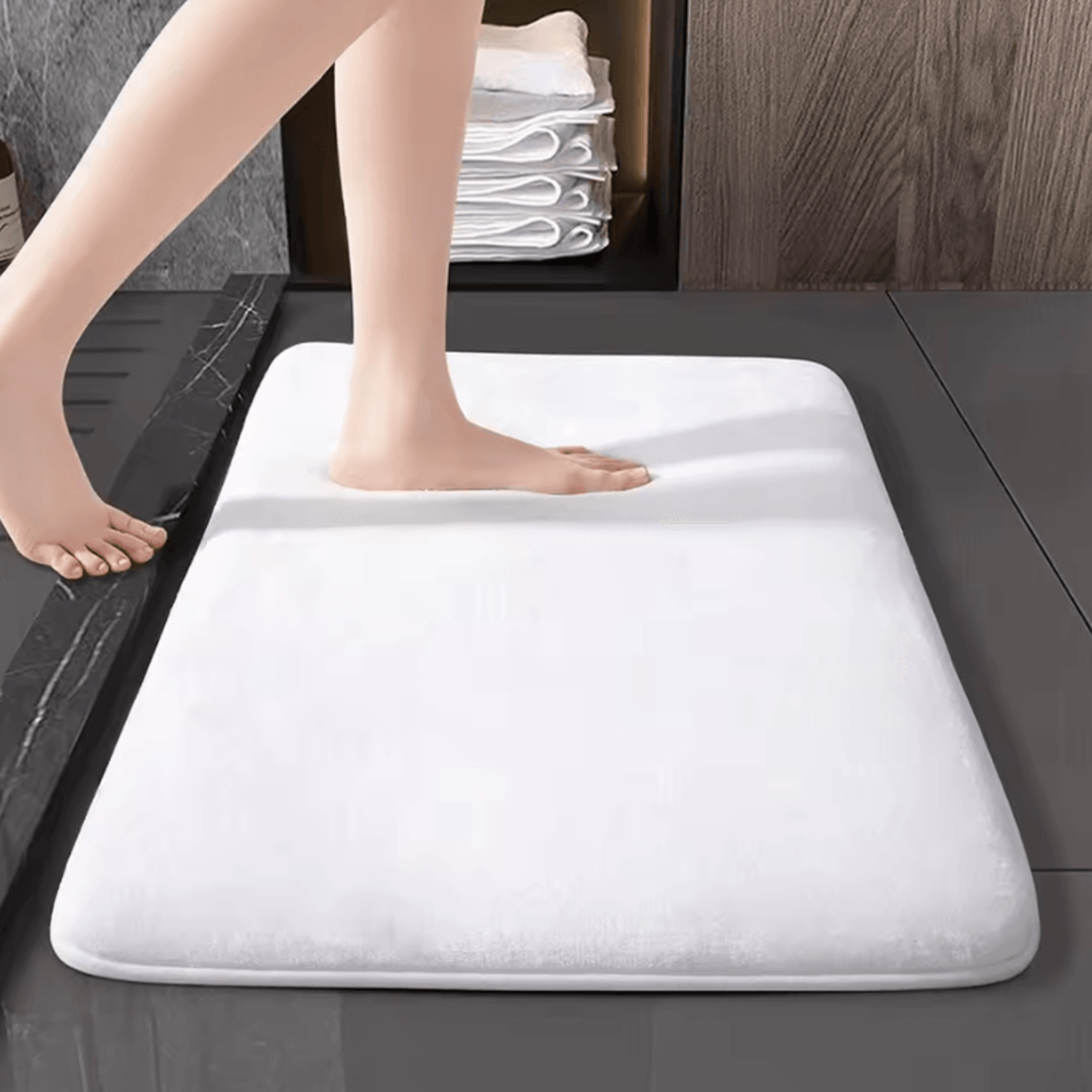 Super Absorbent Coral Velvet Floor  Bath Mat  AntiSlip Waterproof Door  Bathroom Rug 5