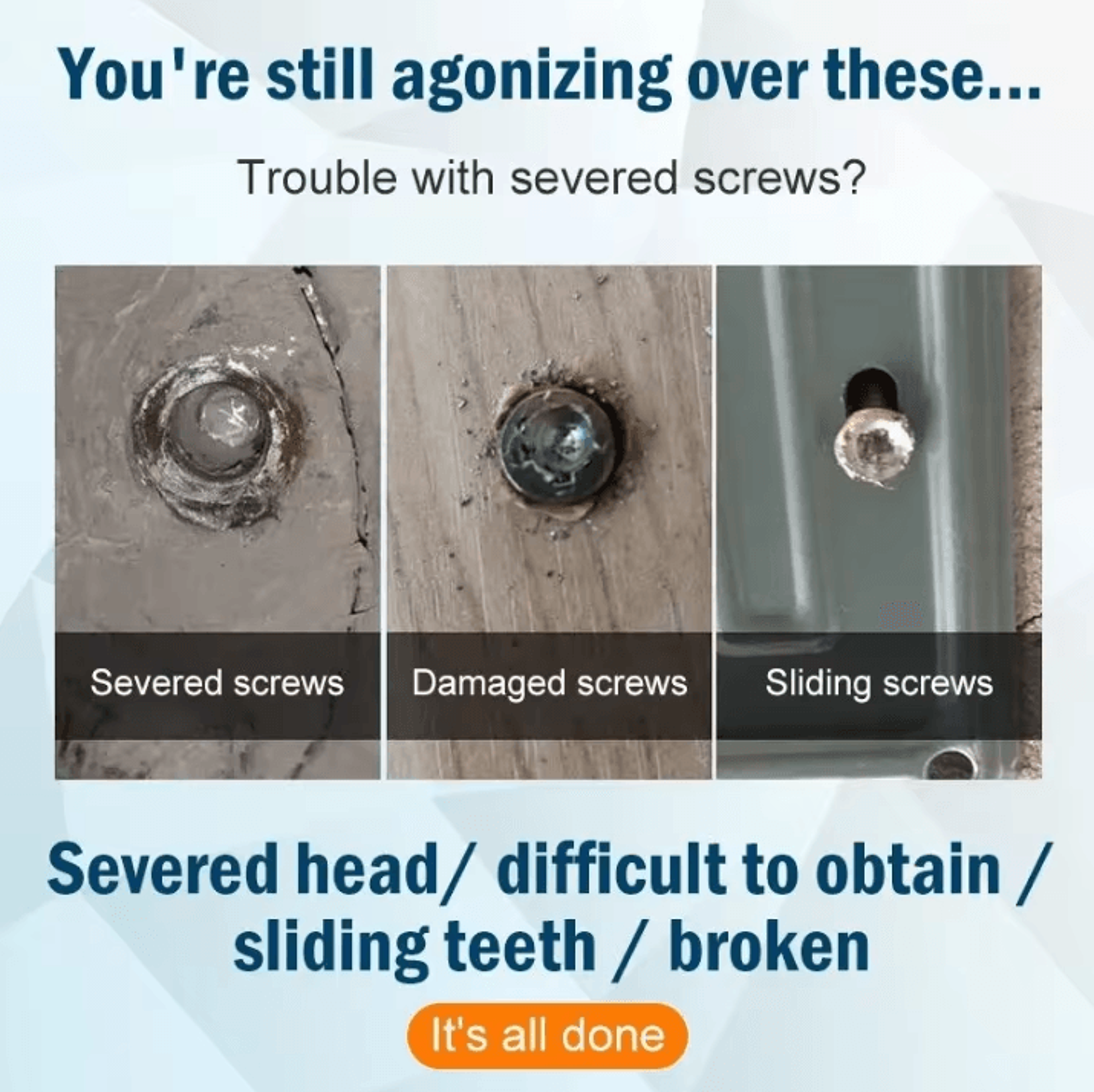 Damaged Screw Extractor Set  Double Head Broken Bolt Removal Tool For Stripped  Stuck Screws 4