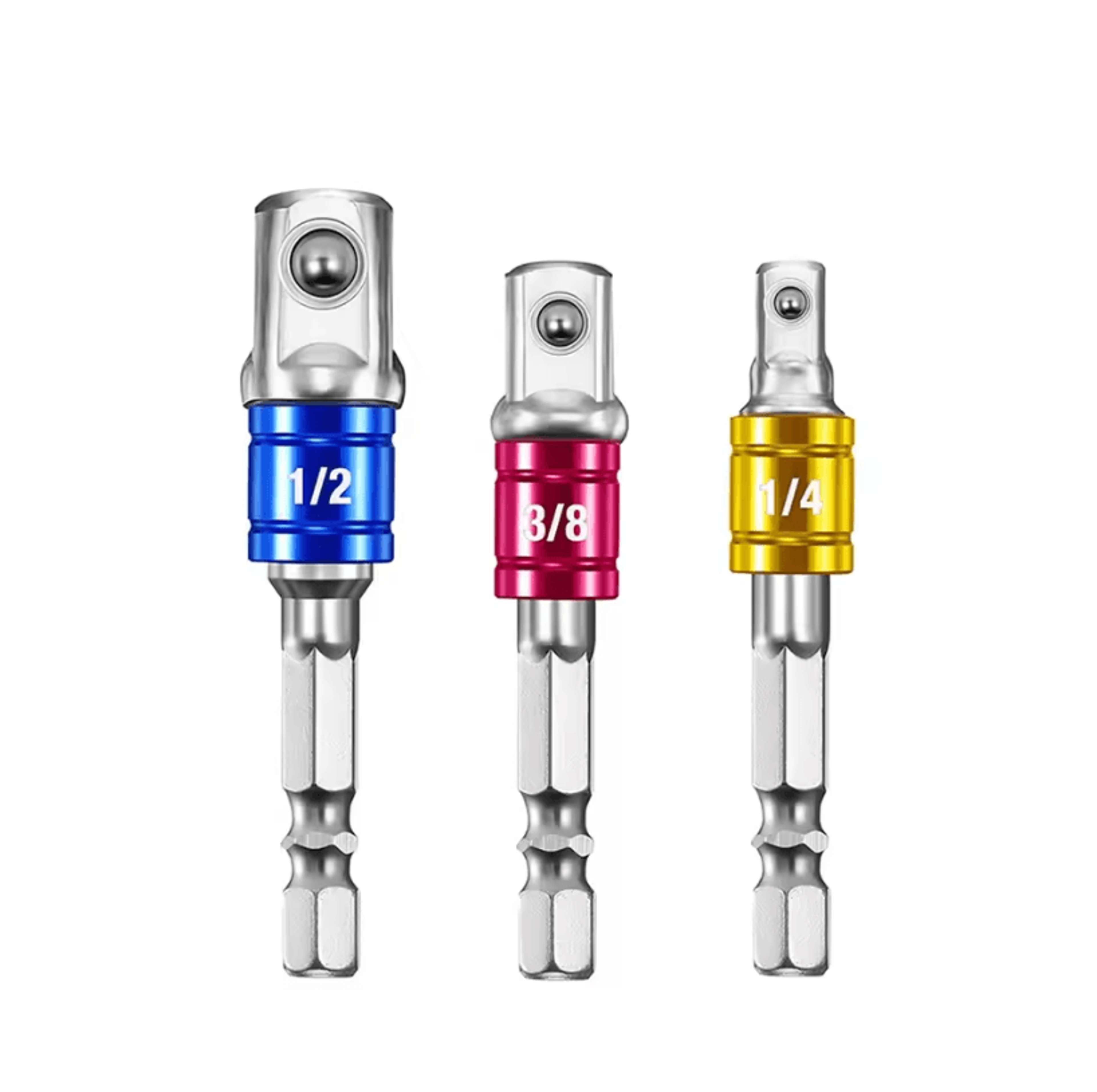 Impact Grade 105 Angle Socket Adapter Set  Power Tool Driver Extension  Screwdriver Holder 8