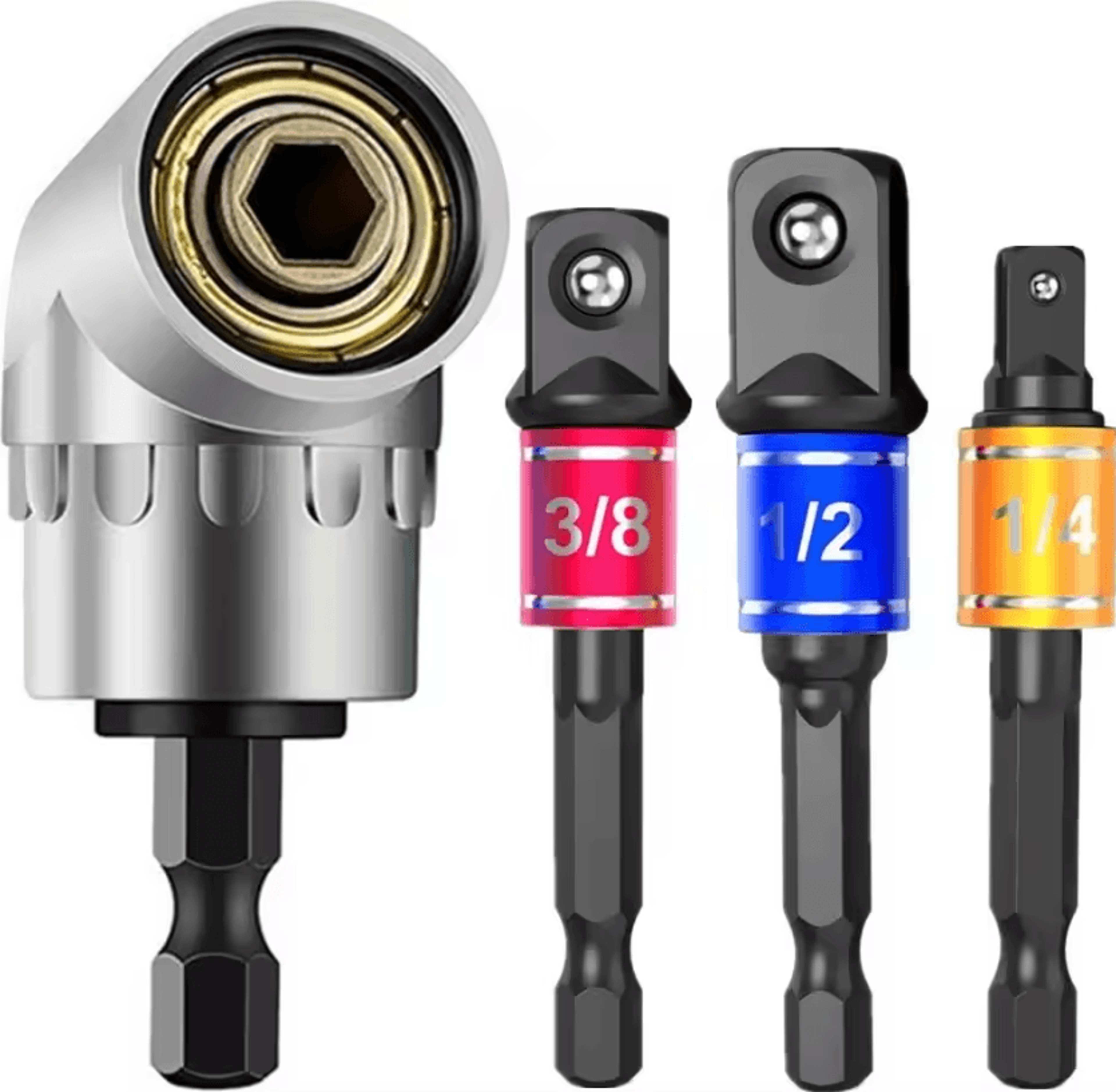 Impact Grade 105 Angle Socket Adapter Set  Power Tool Driver Extension  Screwdriver Holder 12
