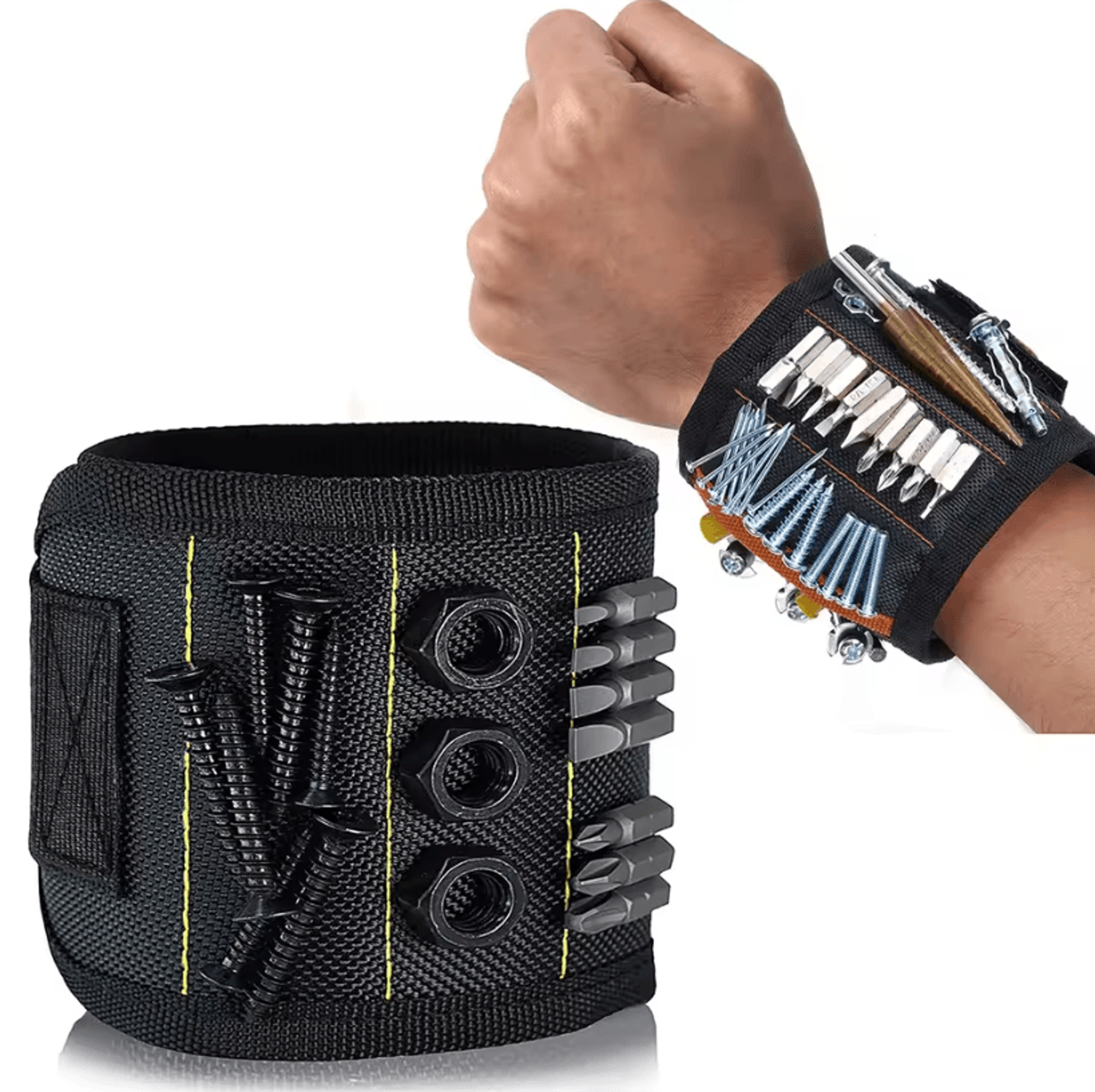 Magnetic Tool Wrist Strap  HandsFree Screw Nail  Drill Bit Holder For DIY And Repairs 0