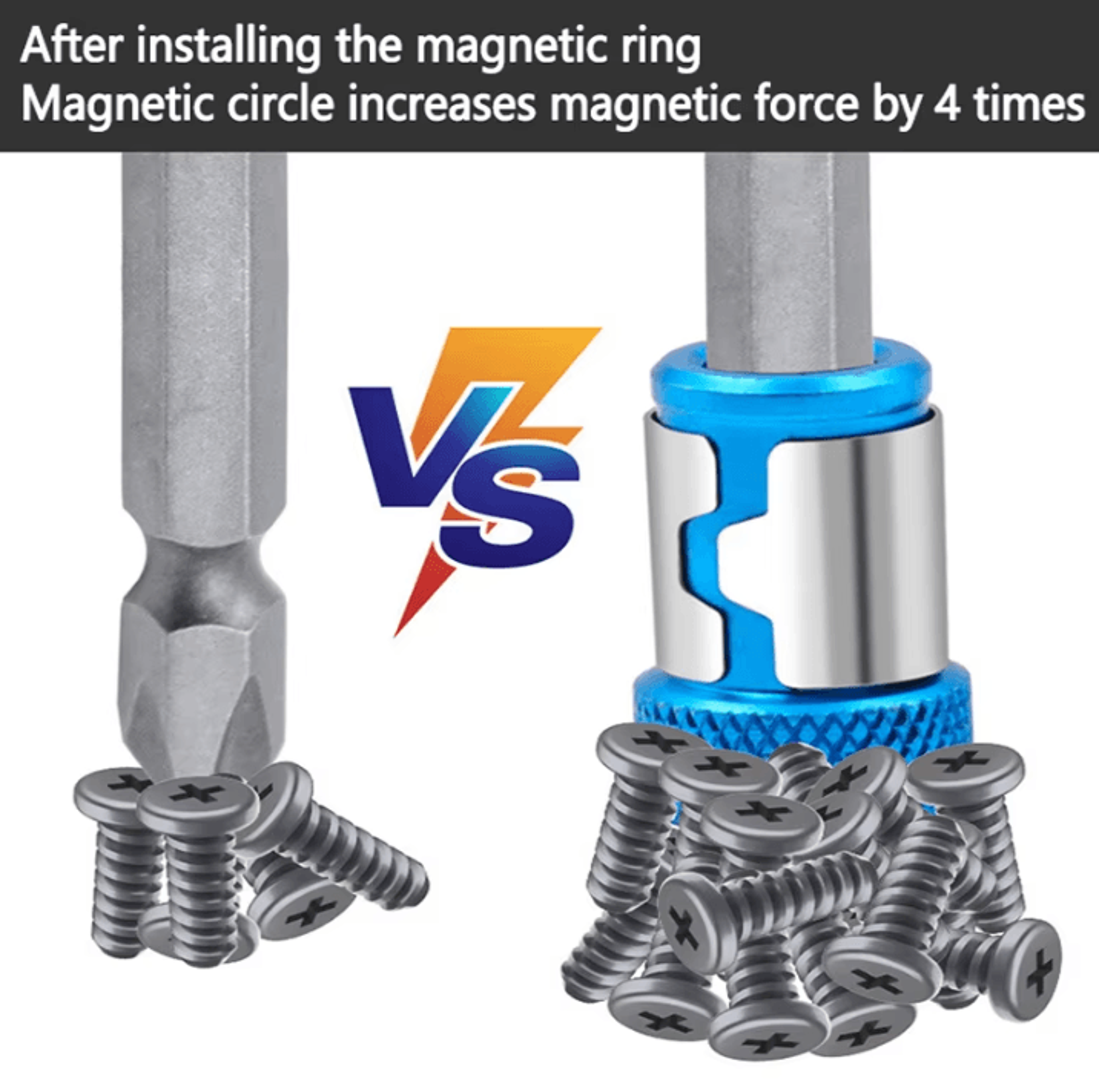 Universal Magnetic Ring Screwdriver Bit  Strong Alloy Drill Bit Magnetizer Ring For Secure Fastenin 3