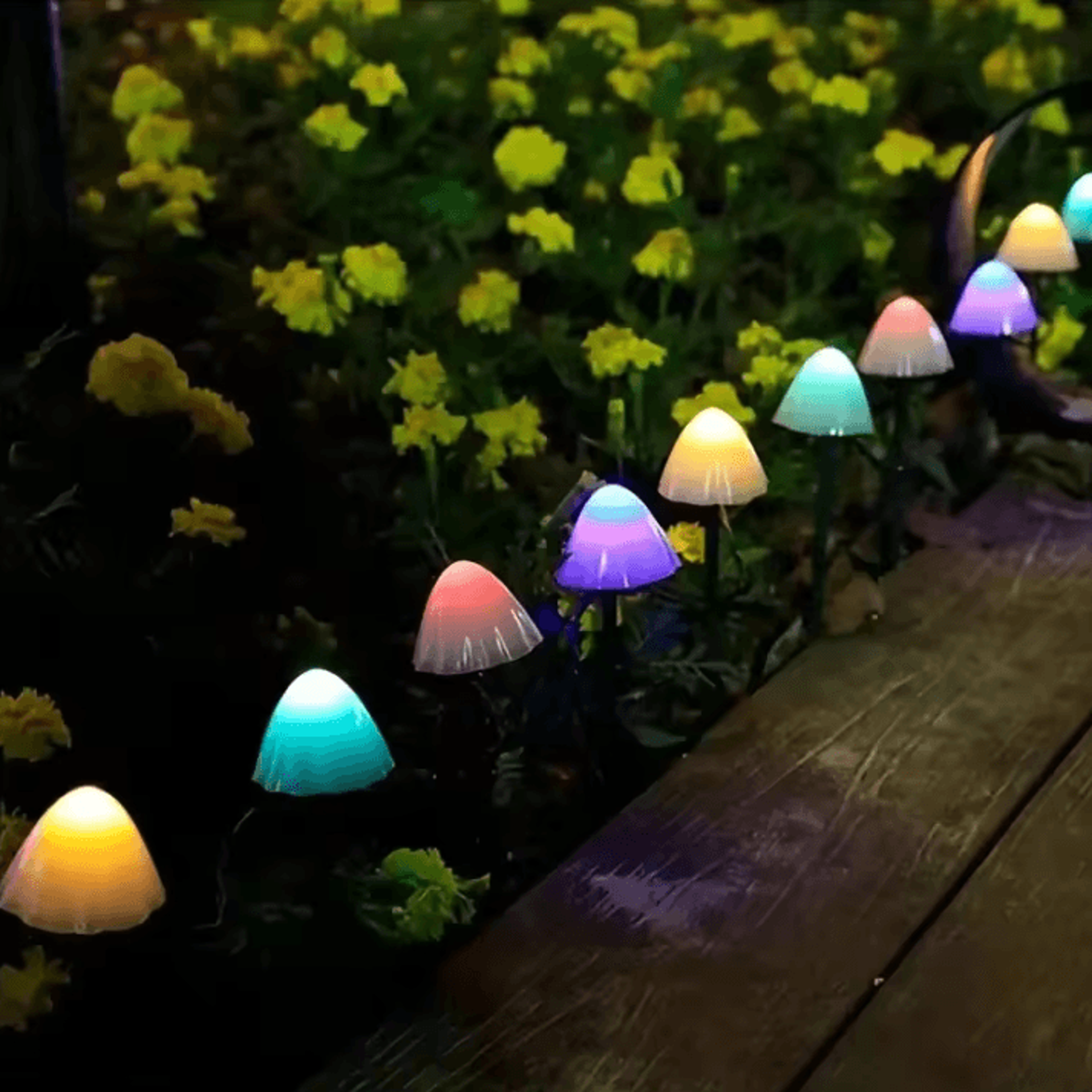 10 LED Solar Mushroom Lights 5 Watts Waterproof Outdoor Decorative Street  Garden Lights 35m 3