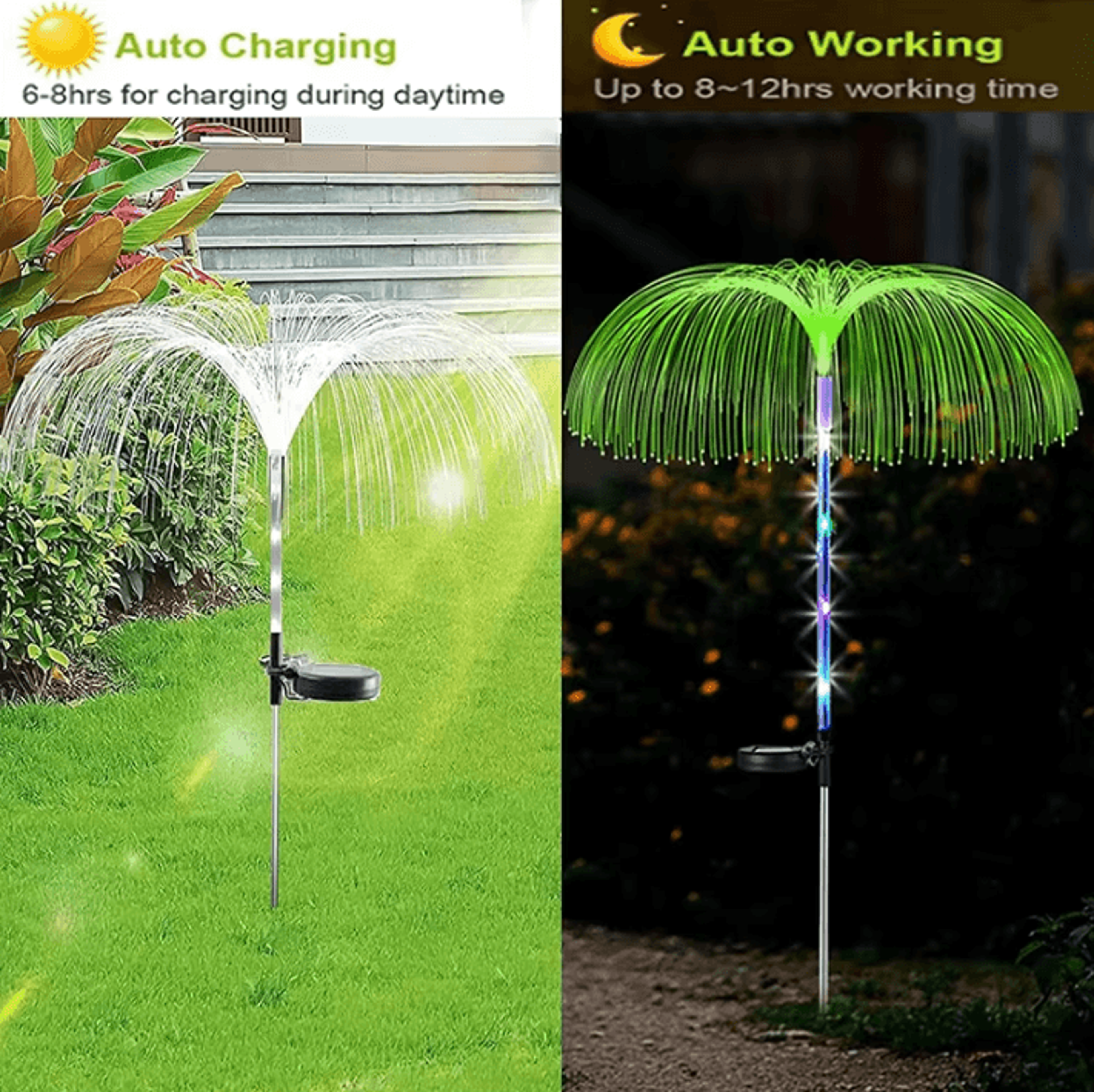 LED Solar Jellyfish Garden Lights  Waterproof Outdoor Solar Yard  Pathway Decorative Lamps 4
