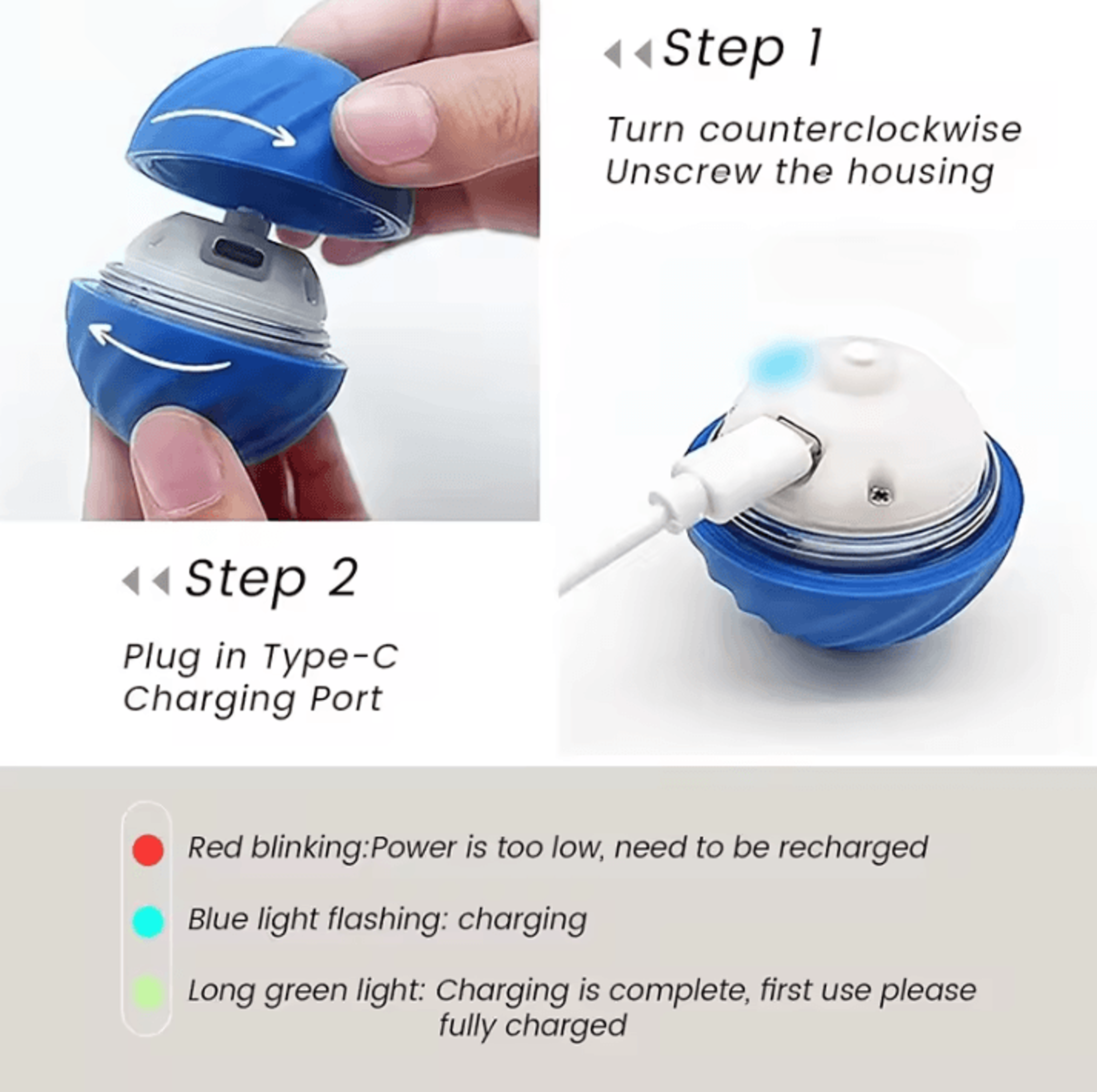 USB Rechargeable Interactive Moving Pet Toy Ball  Electronic Bouncing Toy For Dogs  Cats 5