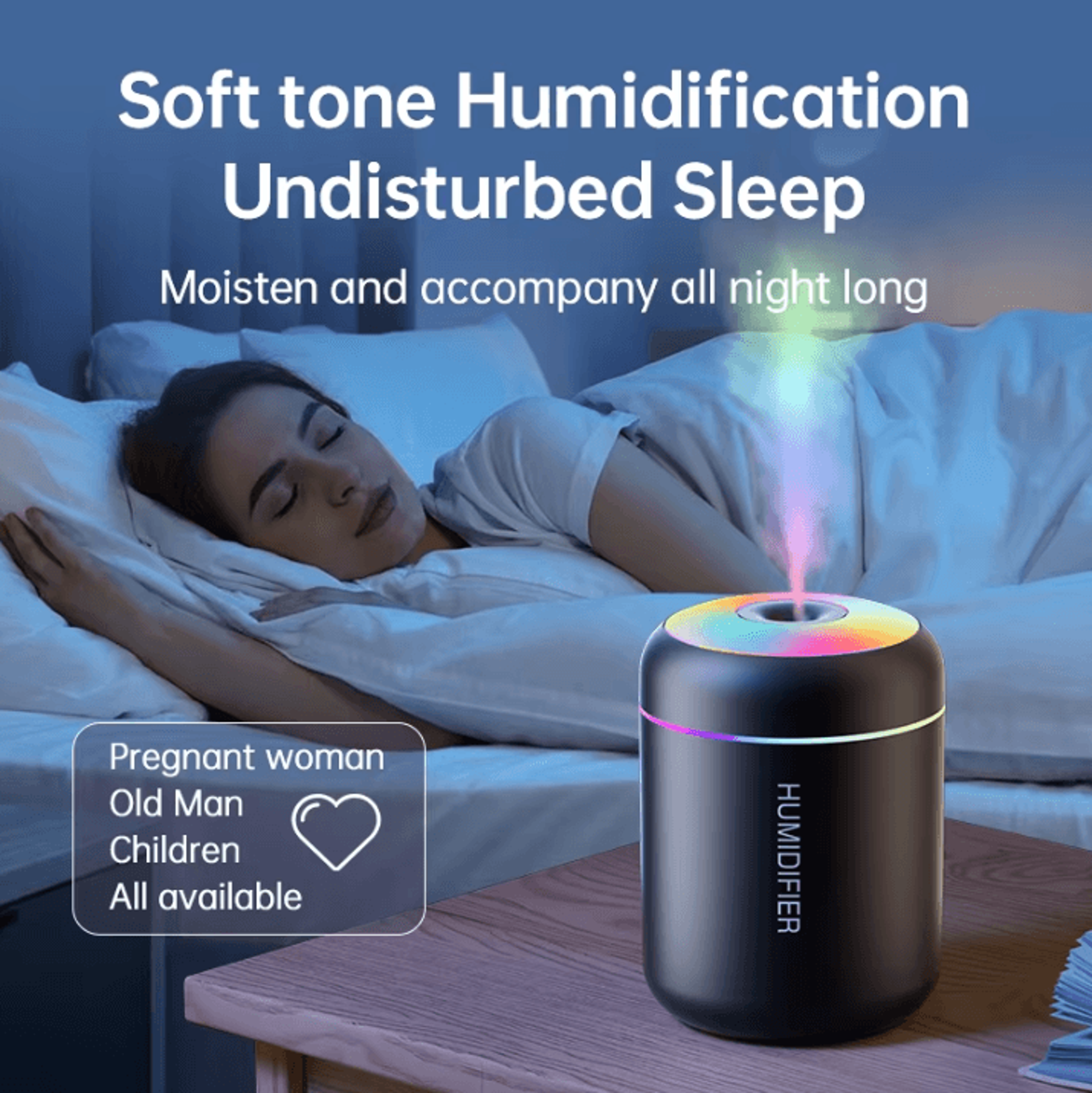 180 ML USB Rechargeable Mini Humidifier  Aroma Diffuser  Electric Air Purifier  Mist Maker For Car  2