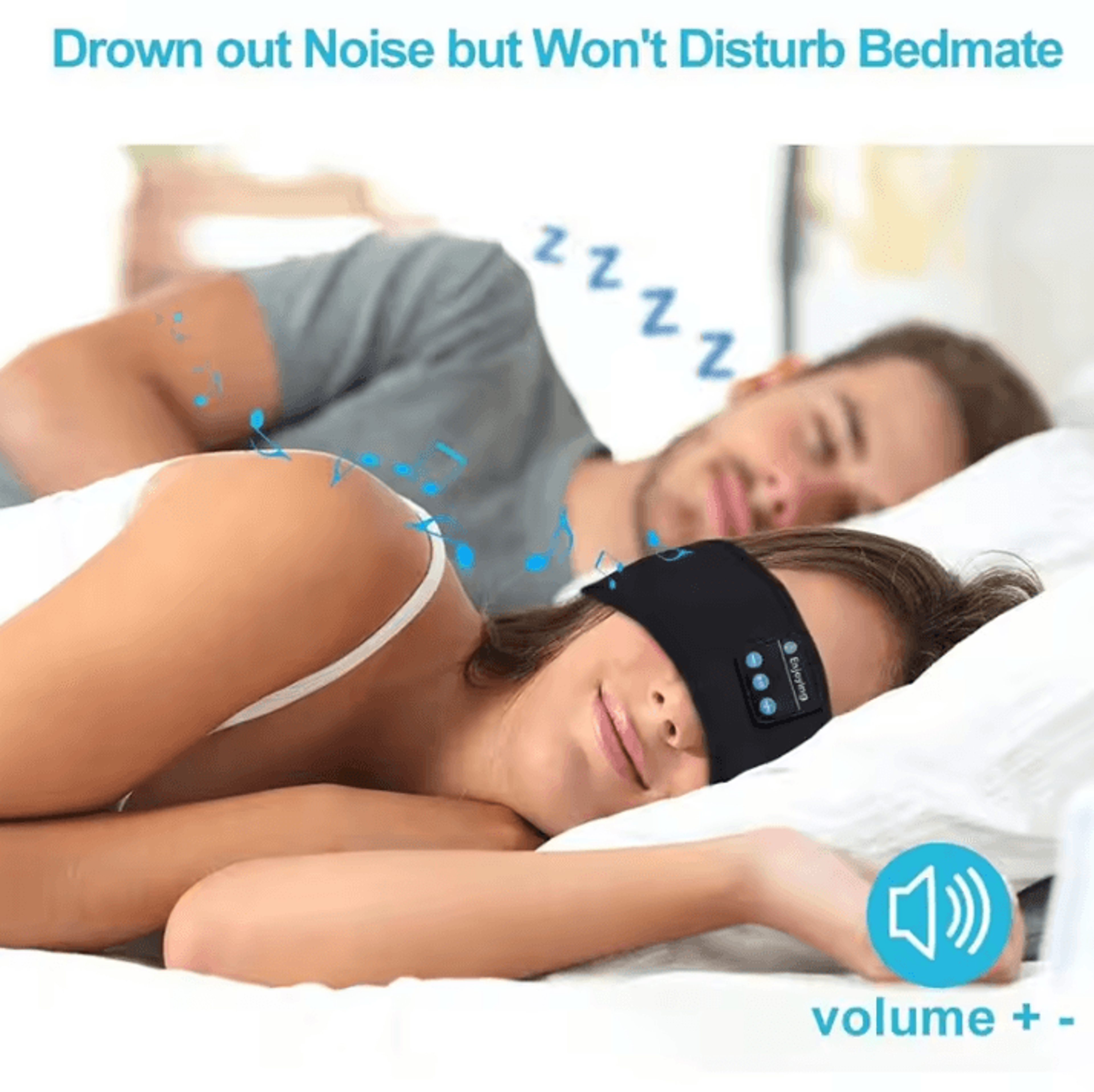 Wireless Bluetooth Headband Earphones  USB Rechargeable Sports  Sleep Headphones With Music  Comfor 4