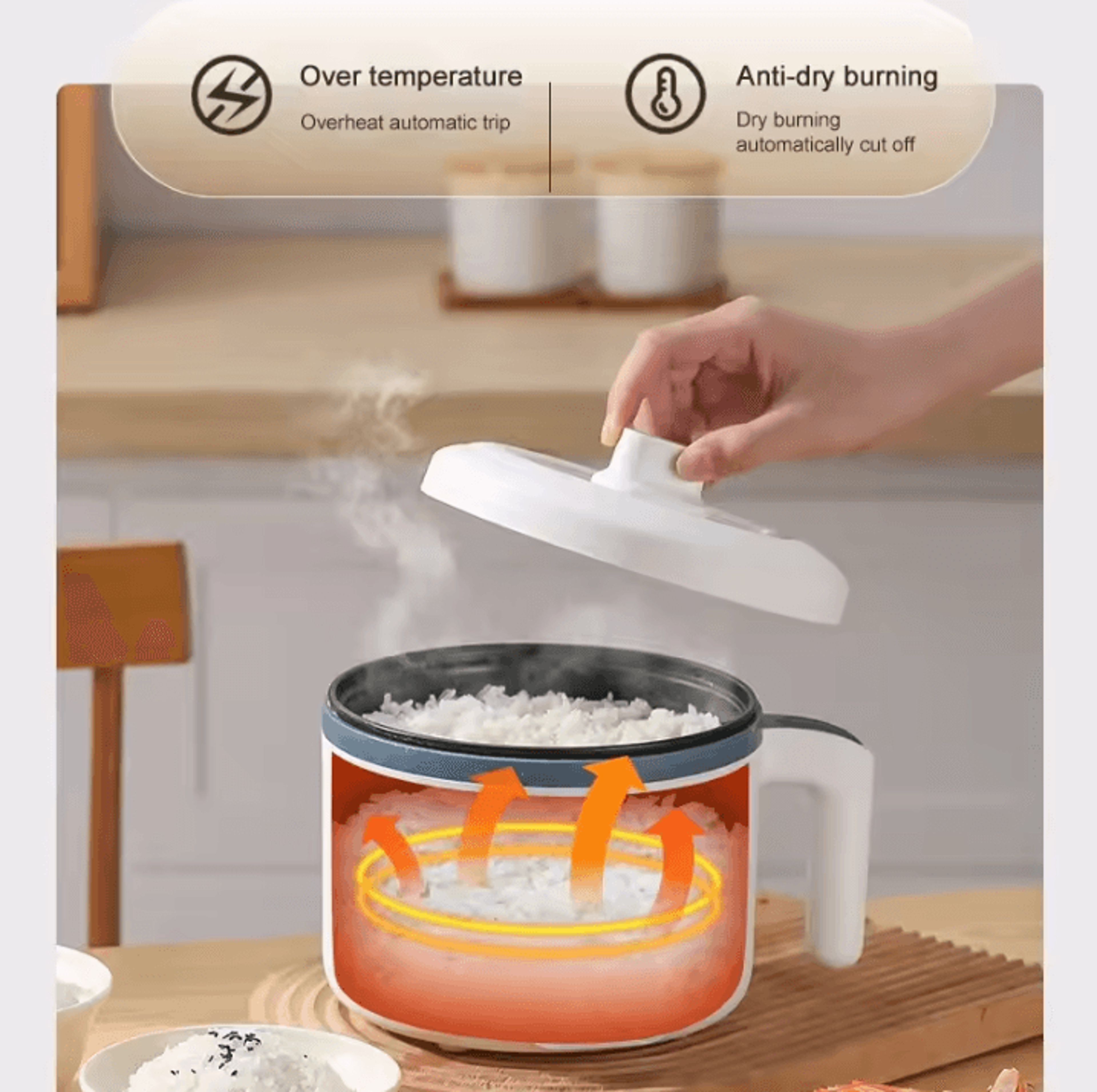 220V Electric Rice Cooker  MultiFunction Multi Cooker Pot With NonStick Rice Cooker Pot Single  Dou 2