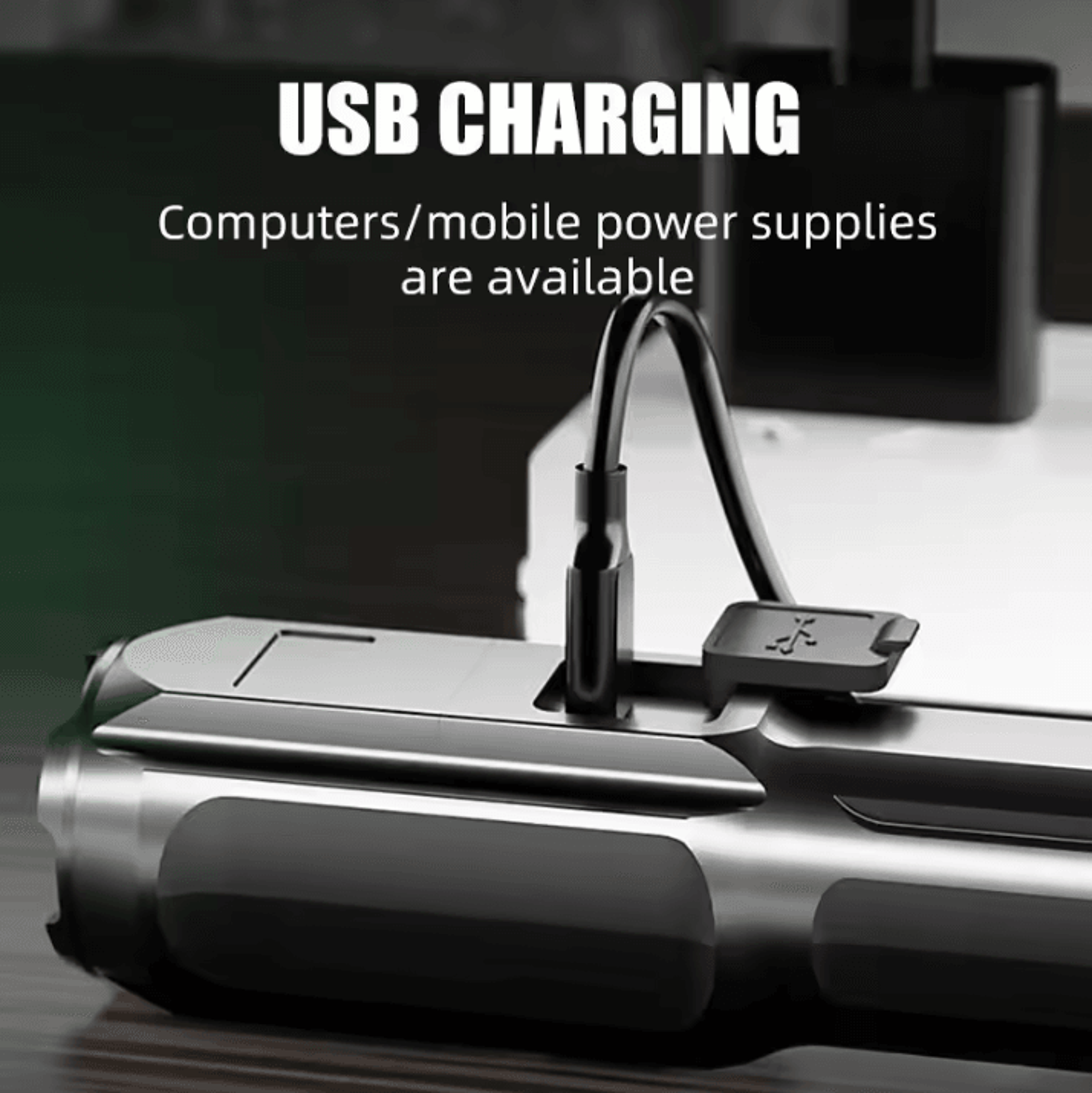 Rechargeable Tactical Flashlight  100000 Lumen LED Torch With USB Waterproof Zoom For Fishing  Hunt 3